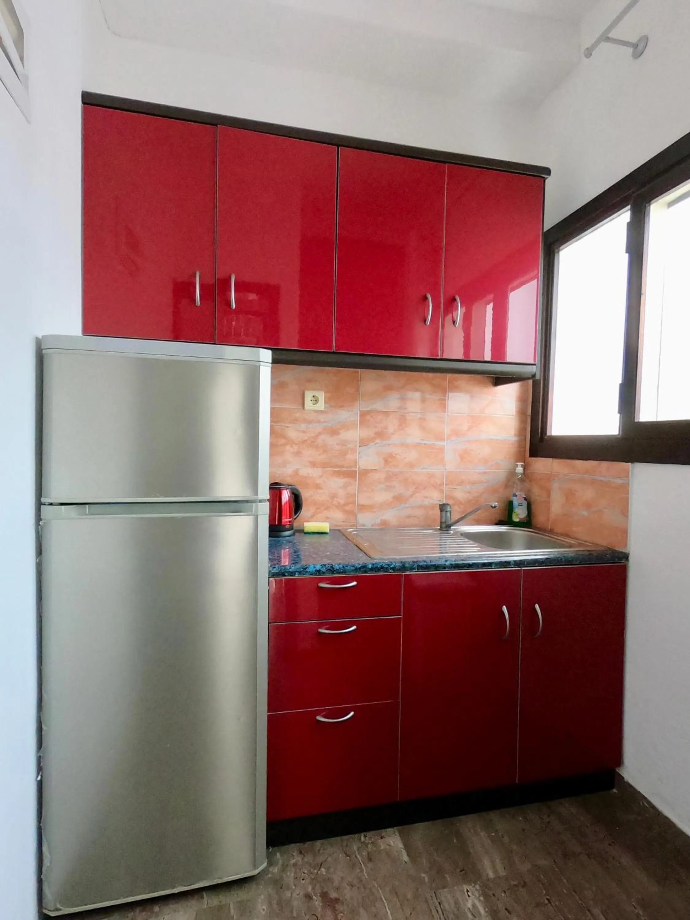 Kitchen or kitchenette in Anny Studios & Rooms Perissa Beach