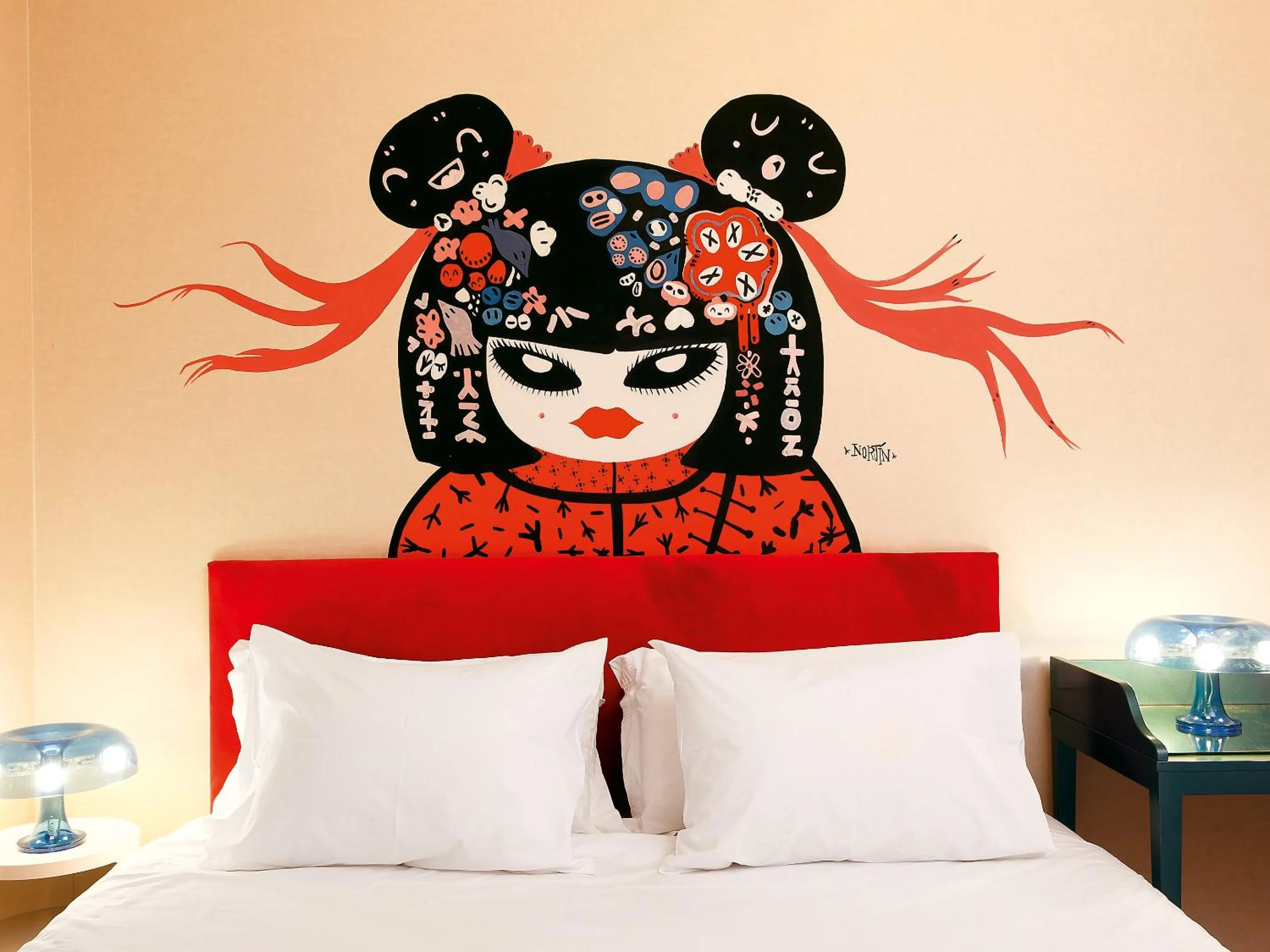 Bed in Grecotel Pallas Athena