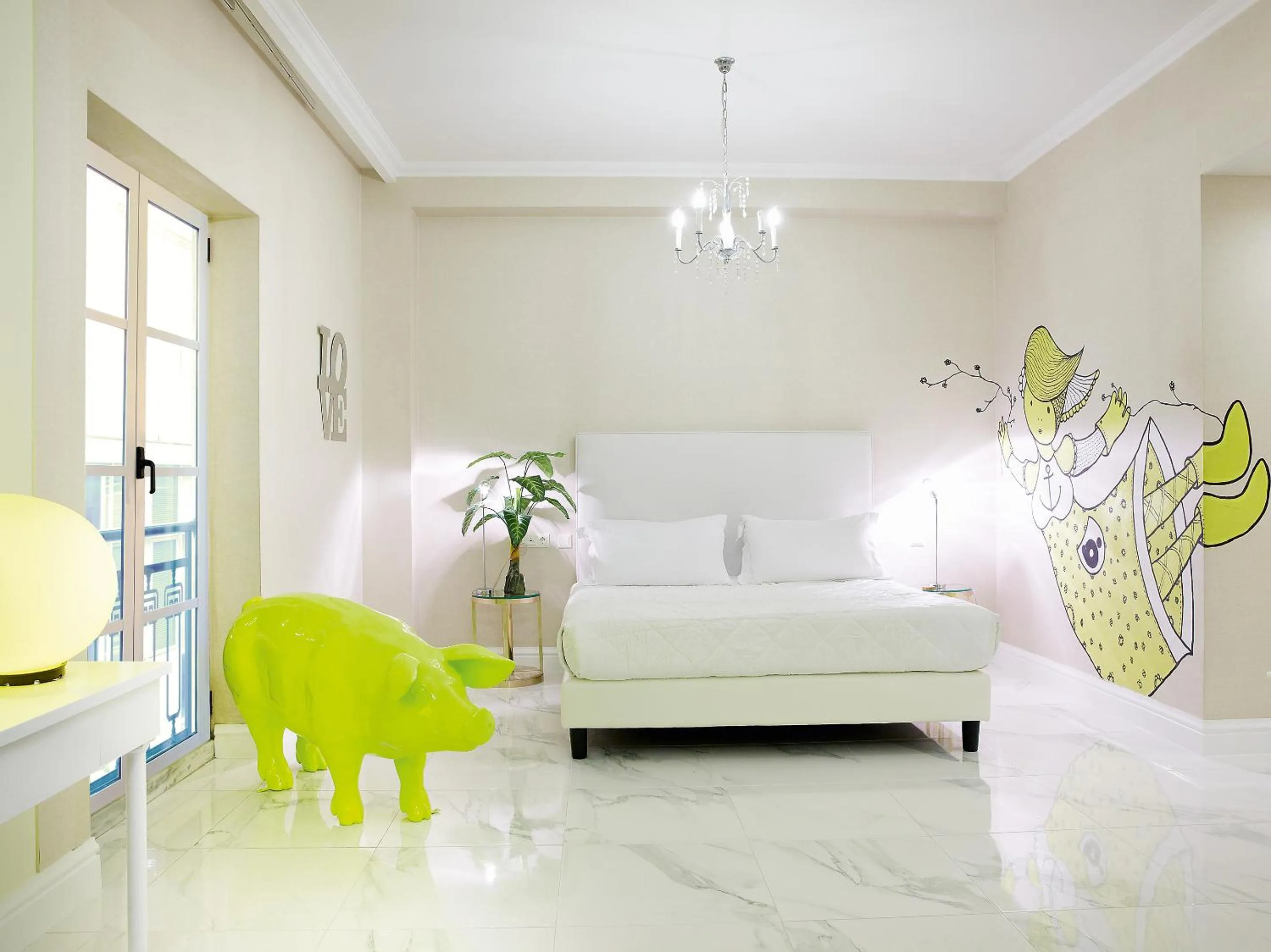 Decorative detail, Bed in Grecotel Pallas Athena