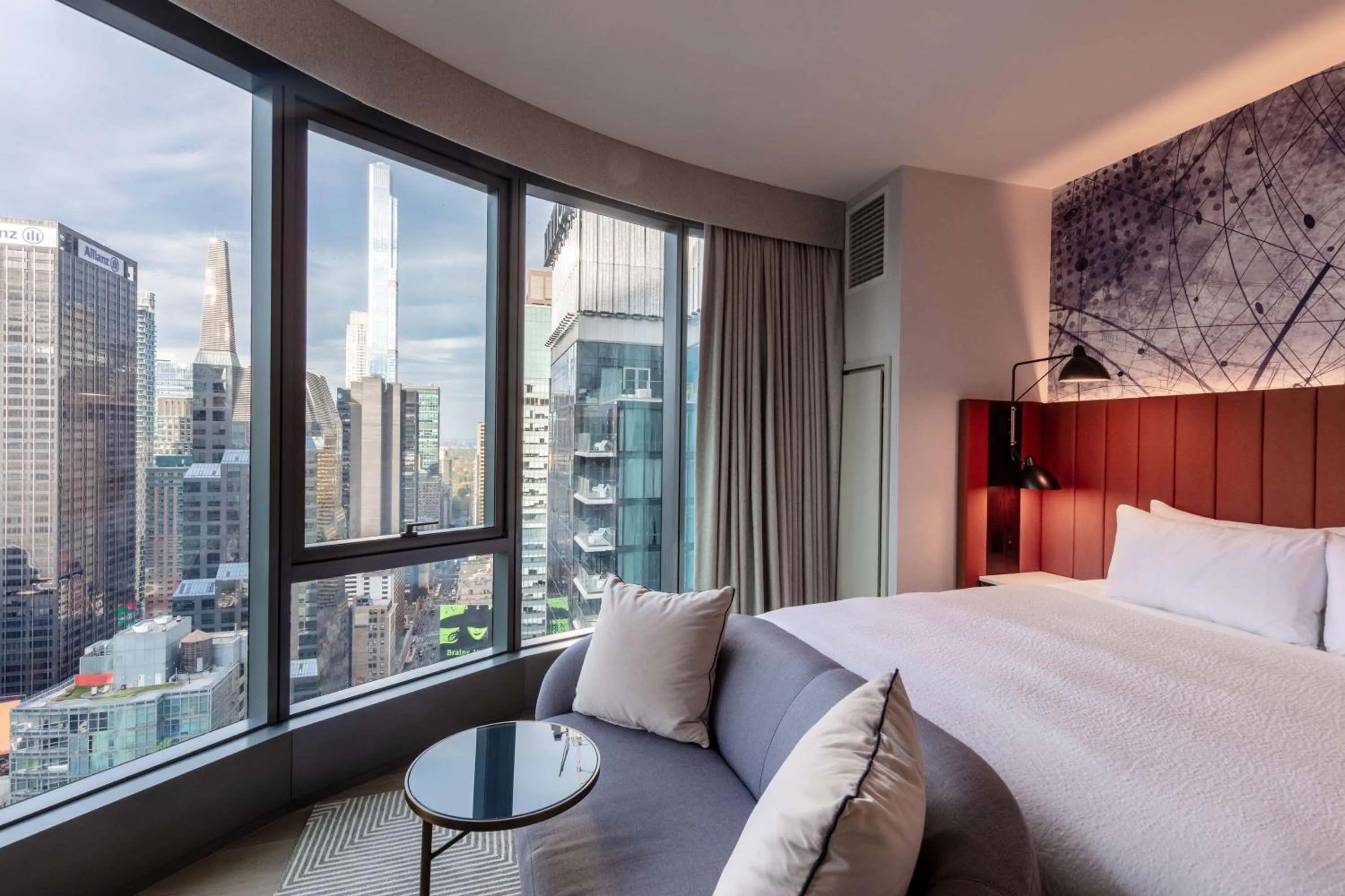 Living room, Bed in Tempo By Hilton New York Times Square
