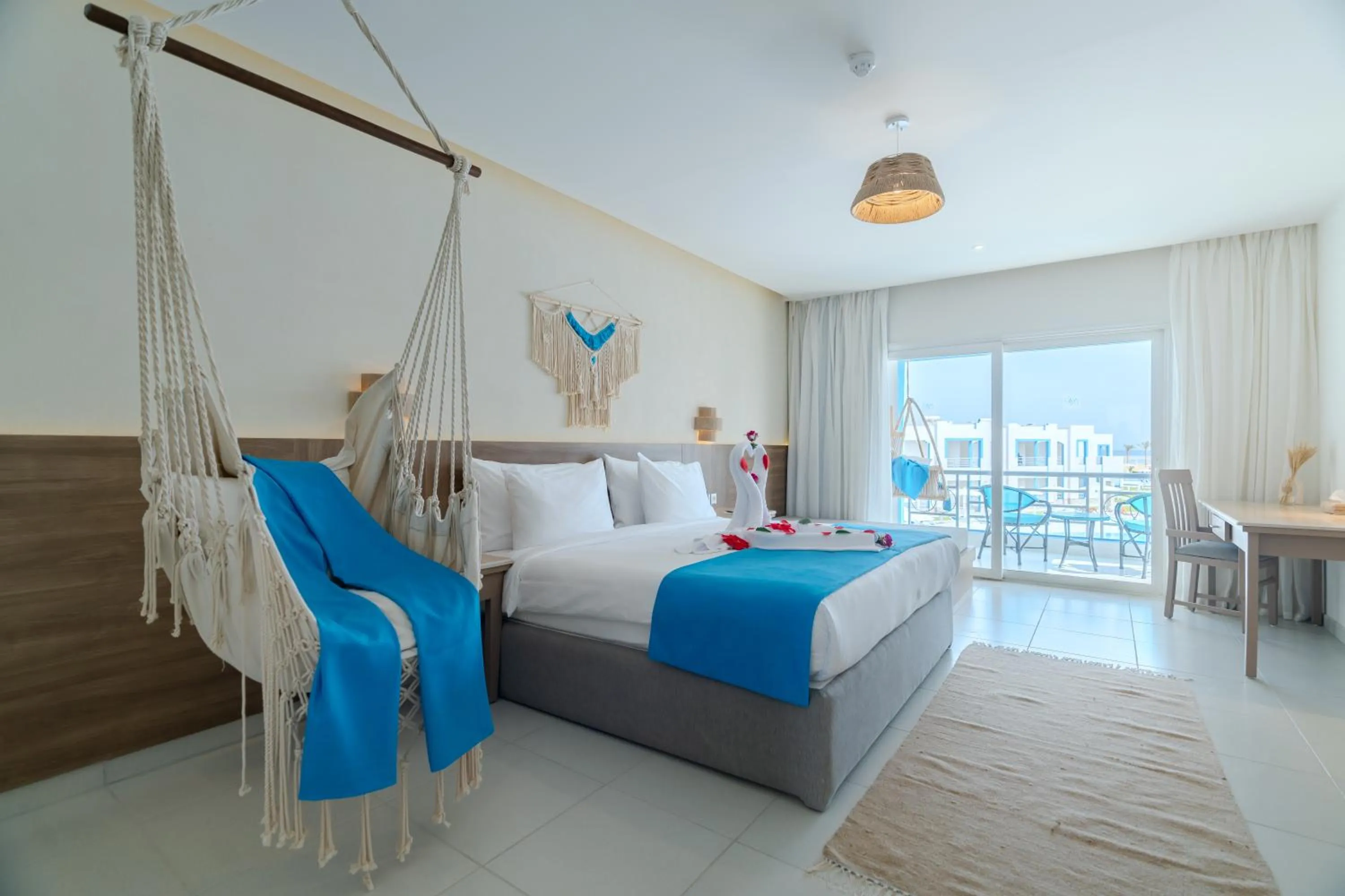 Bed in Casa Blue Resort