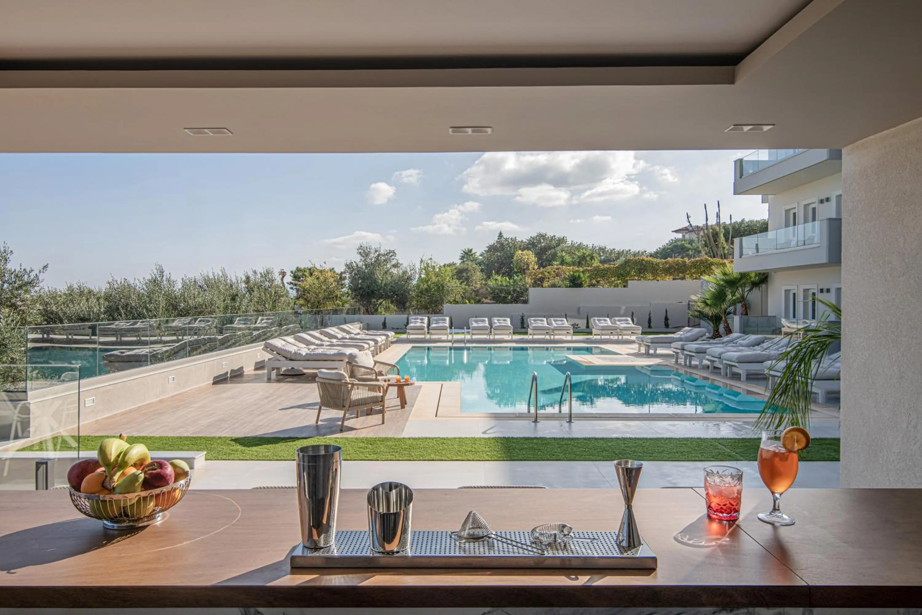 Pool view in Filia Luxury Suites