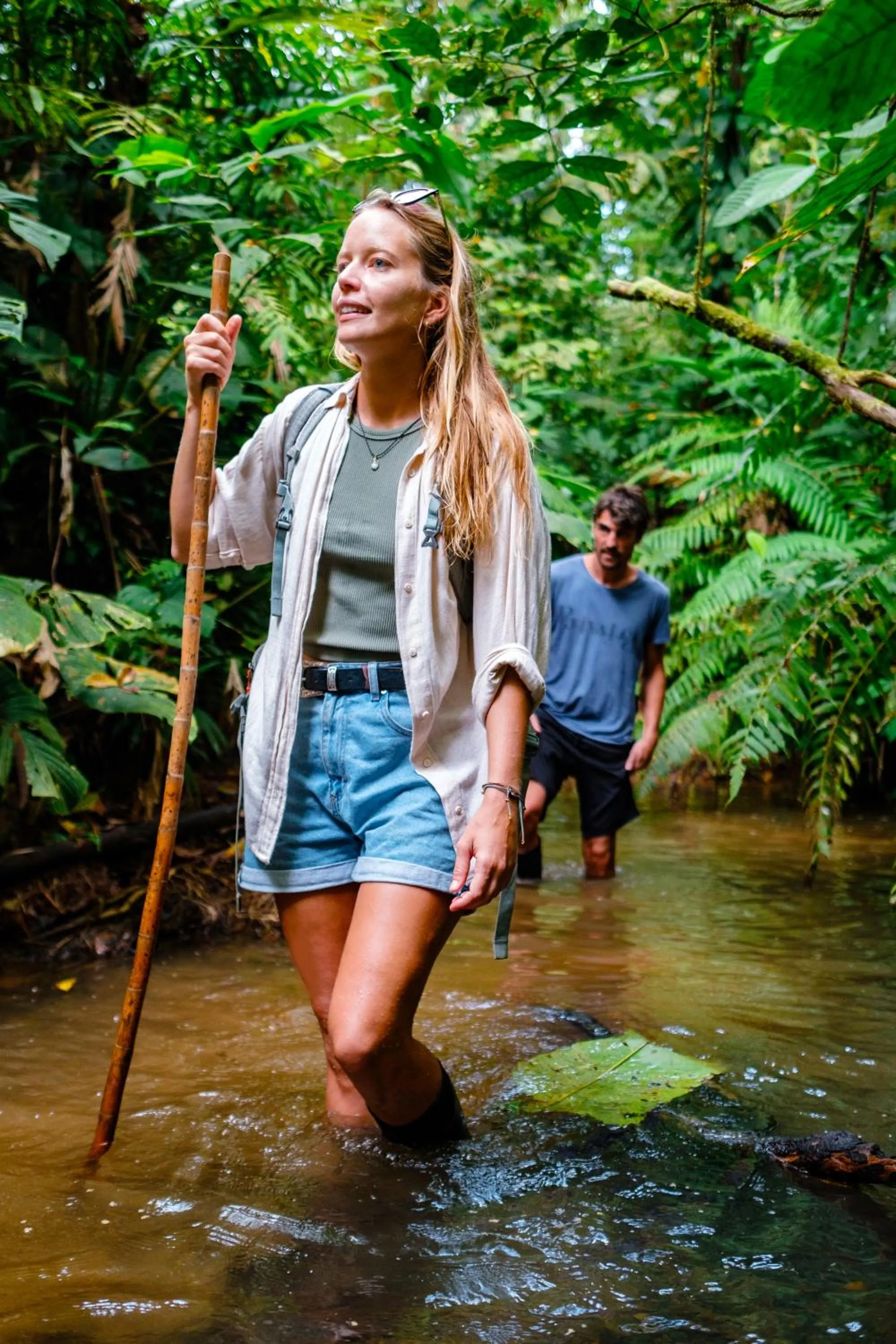 group of guests in Corcovado Wilderness Lodge by SCP
