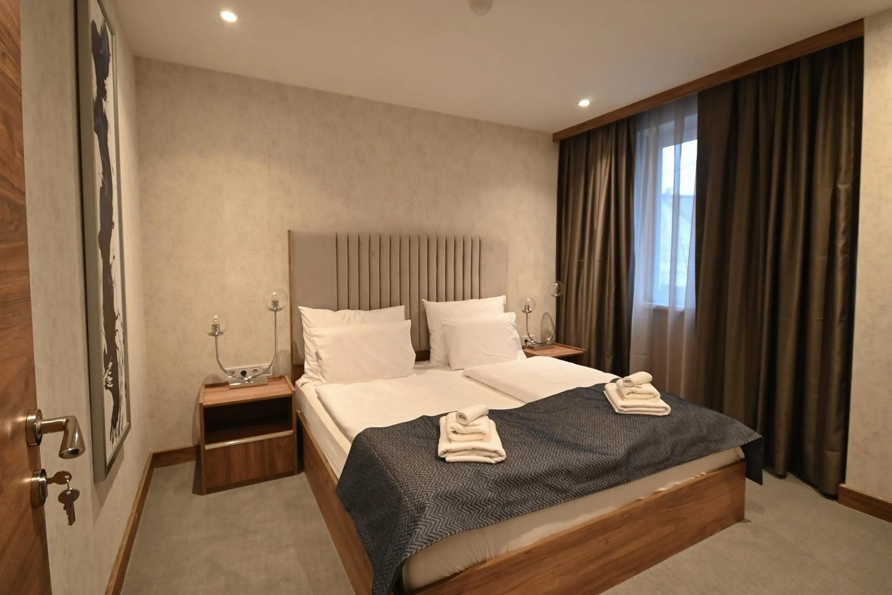 Bed in Hotel Foldana