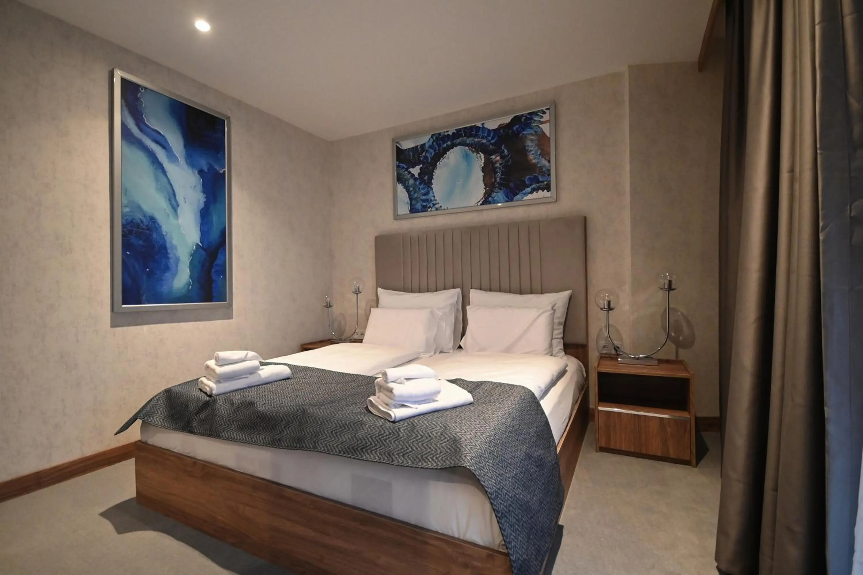 Bed in Hotel Foldana