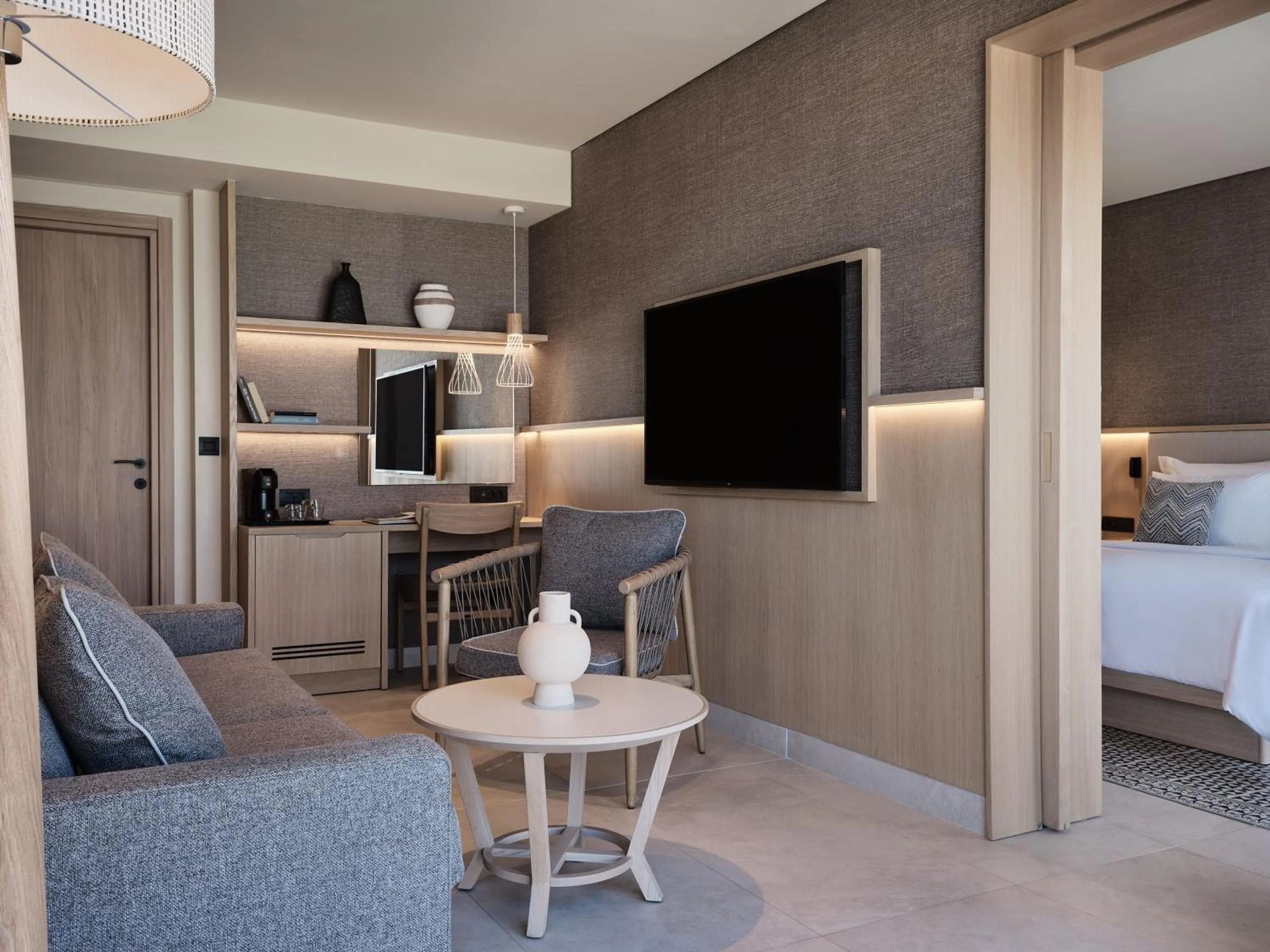 Seating area, Bed in Cora Hotel & Spa