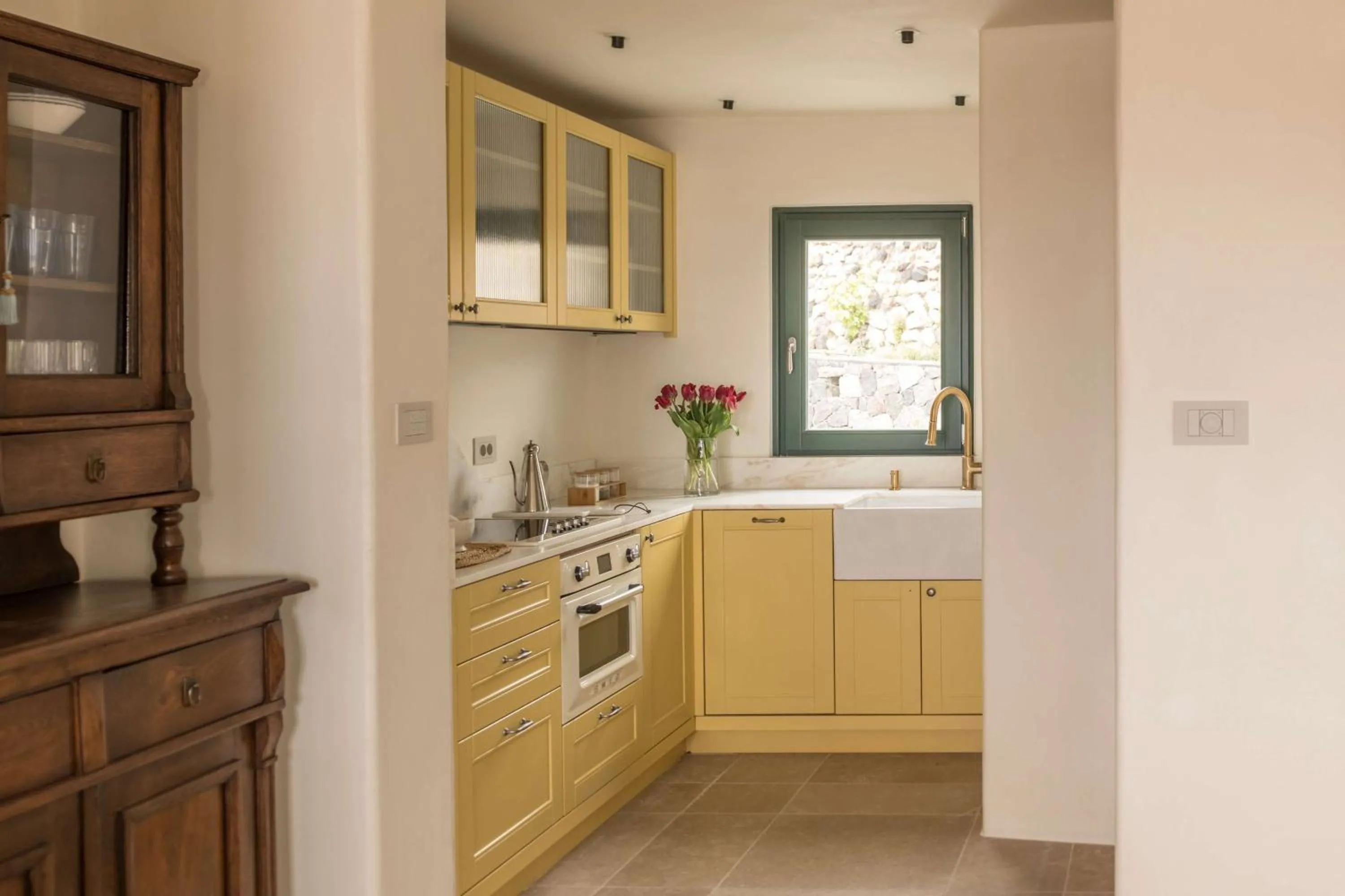 kitchen in Patina Vivera Estate Santorini