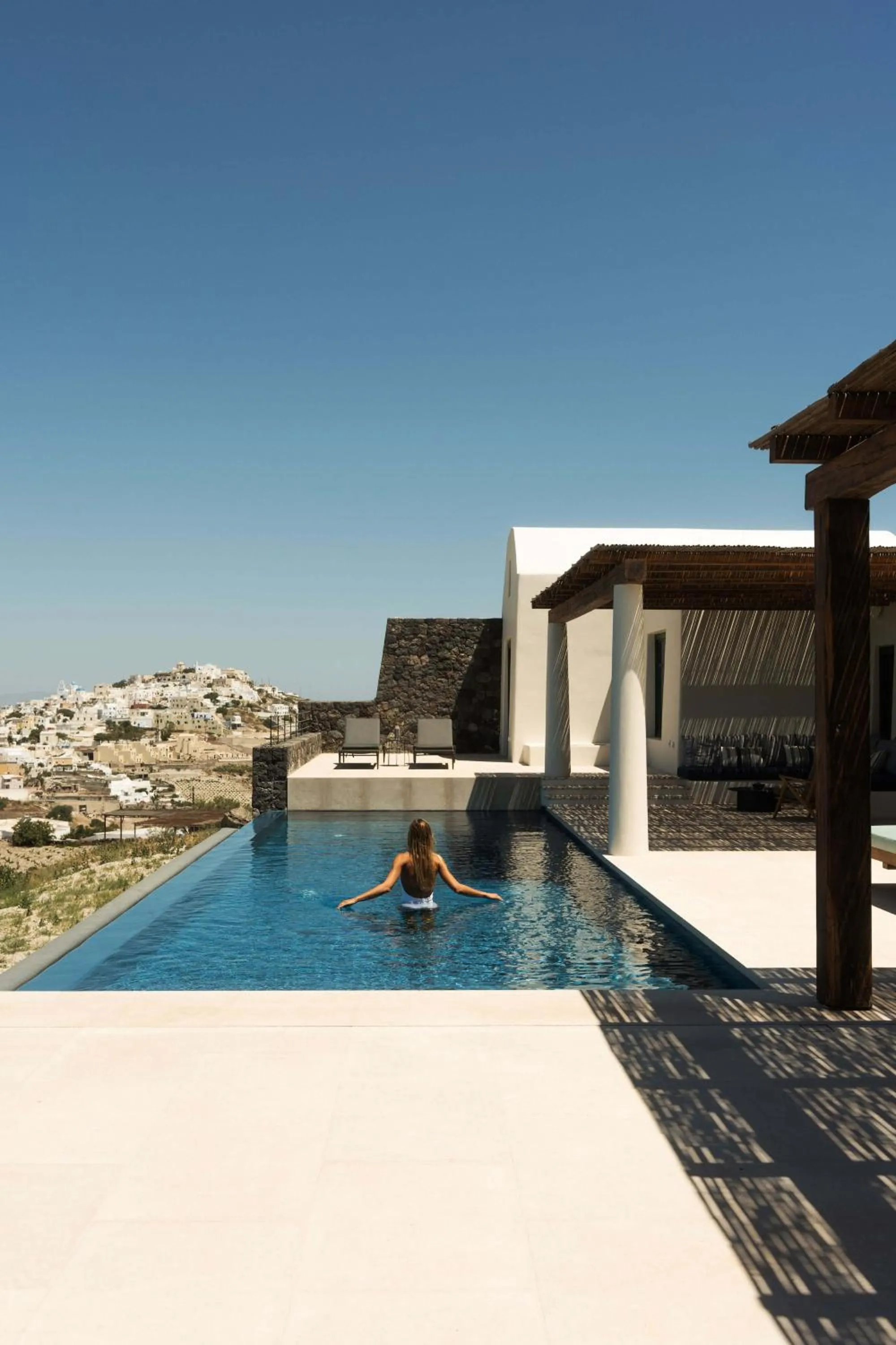 Swimming pool in Patina Vivera Estate Santorini