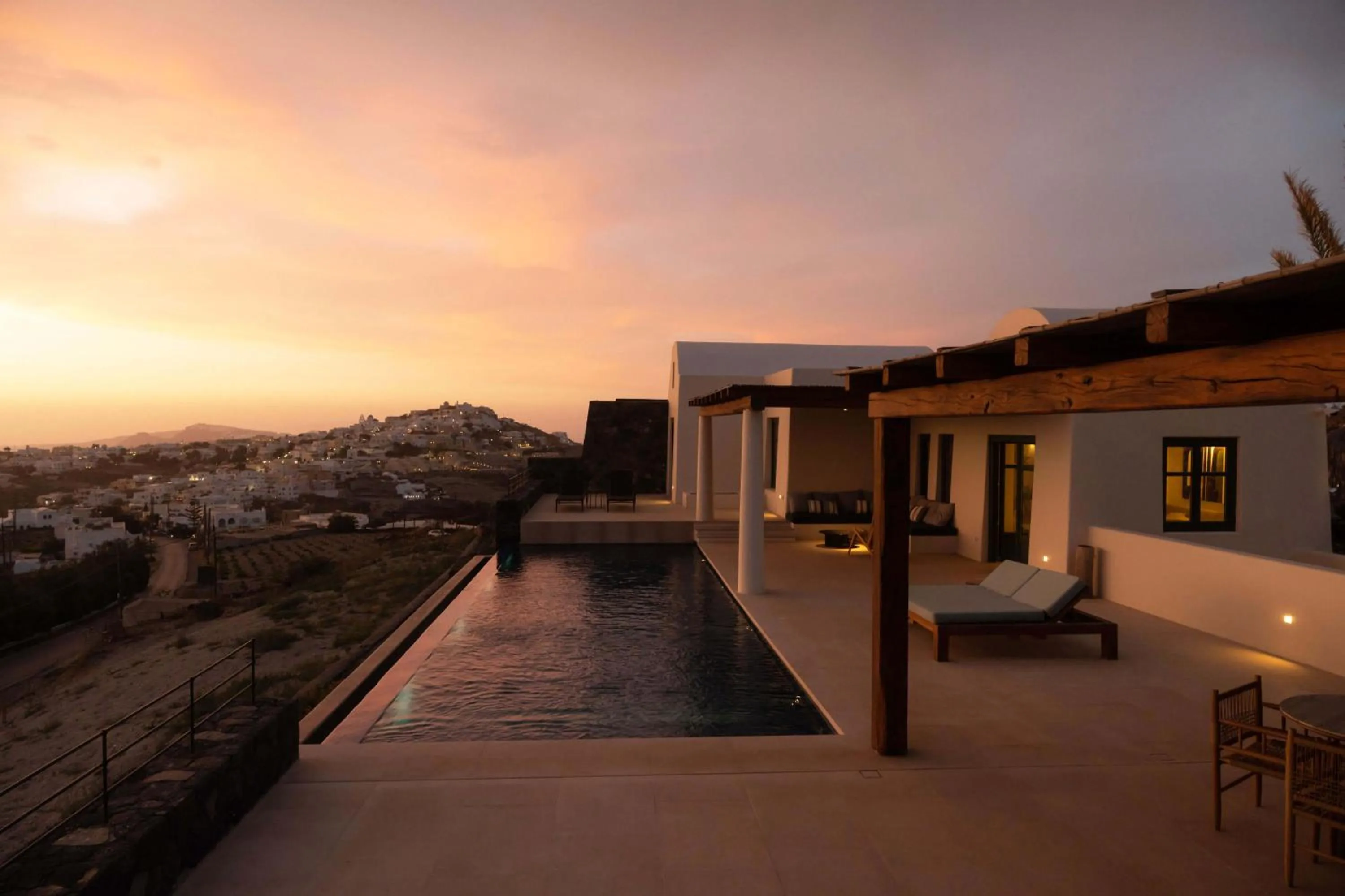 Swimming pool in Patina Vivera Estate Santorini