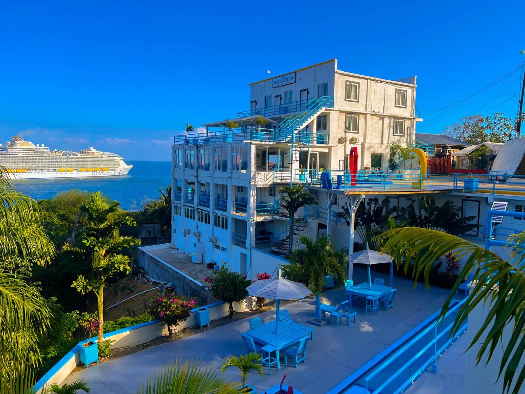 Property building in Ocean View Hotel and Restaurant
