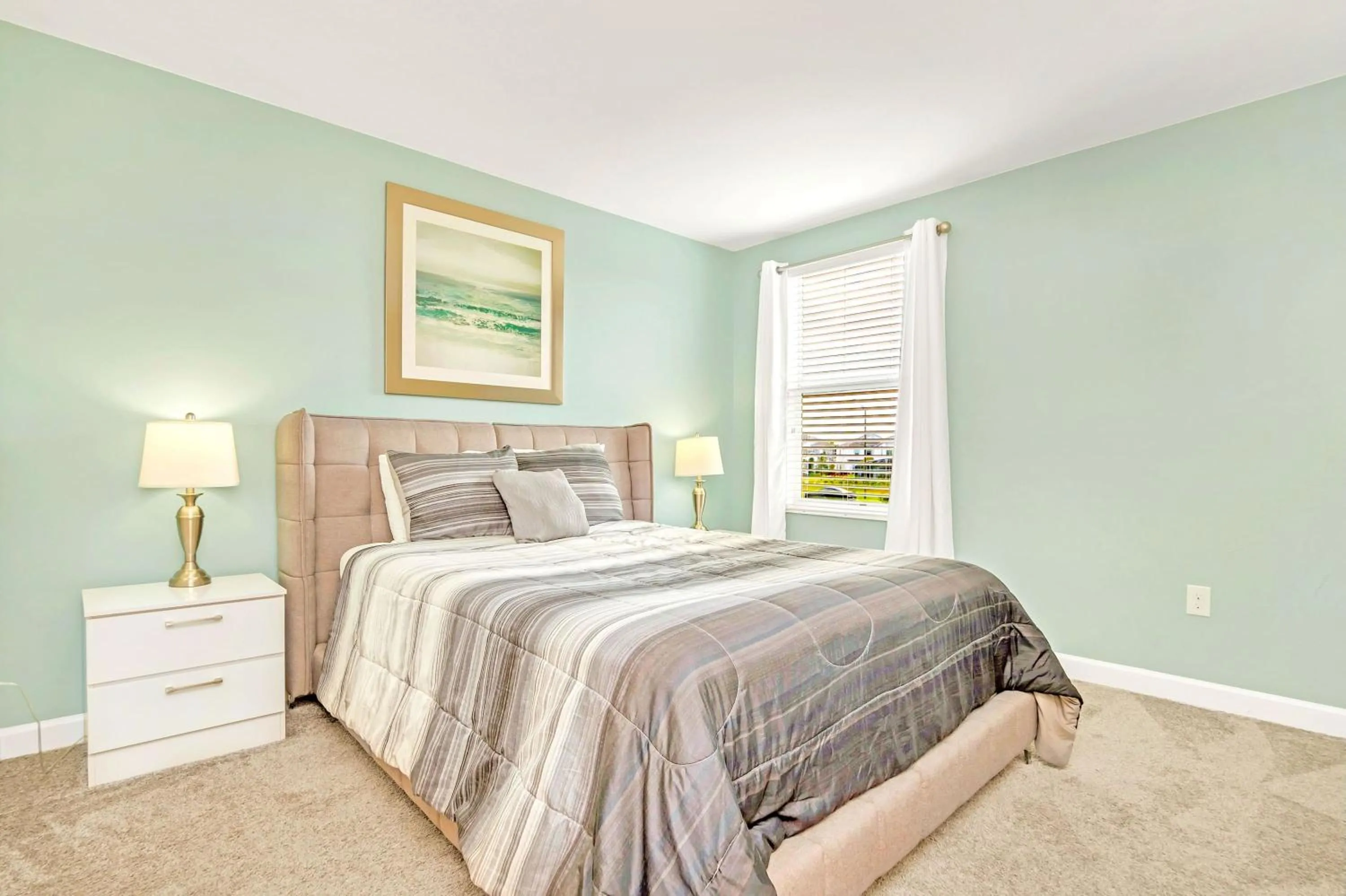 Bed in Stunning 8BR Home with BBQ Pool and Theater