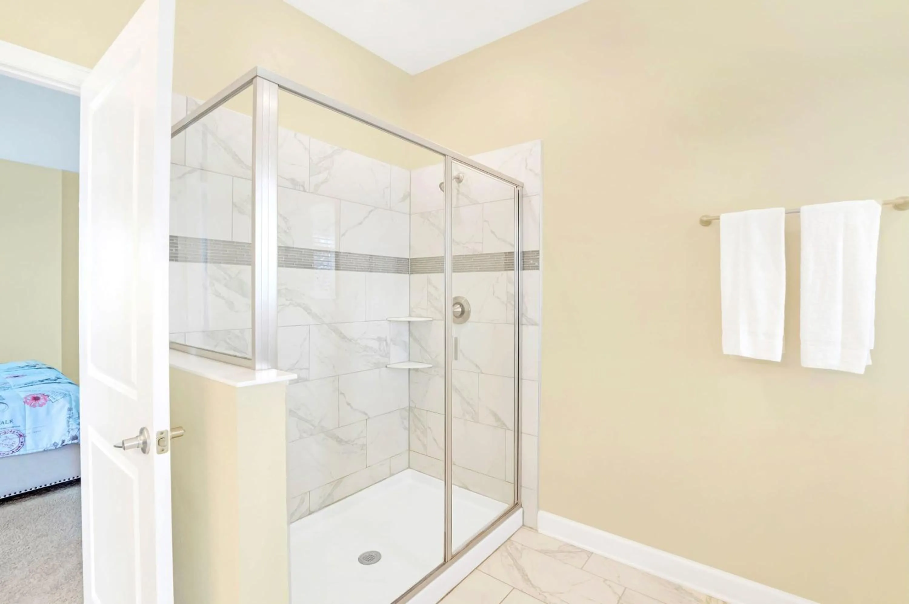 Shower in Stunning 8BR Home with BBQ Pool and Theater