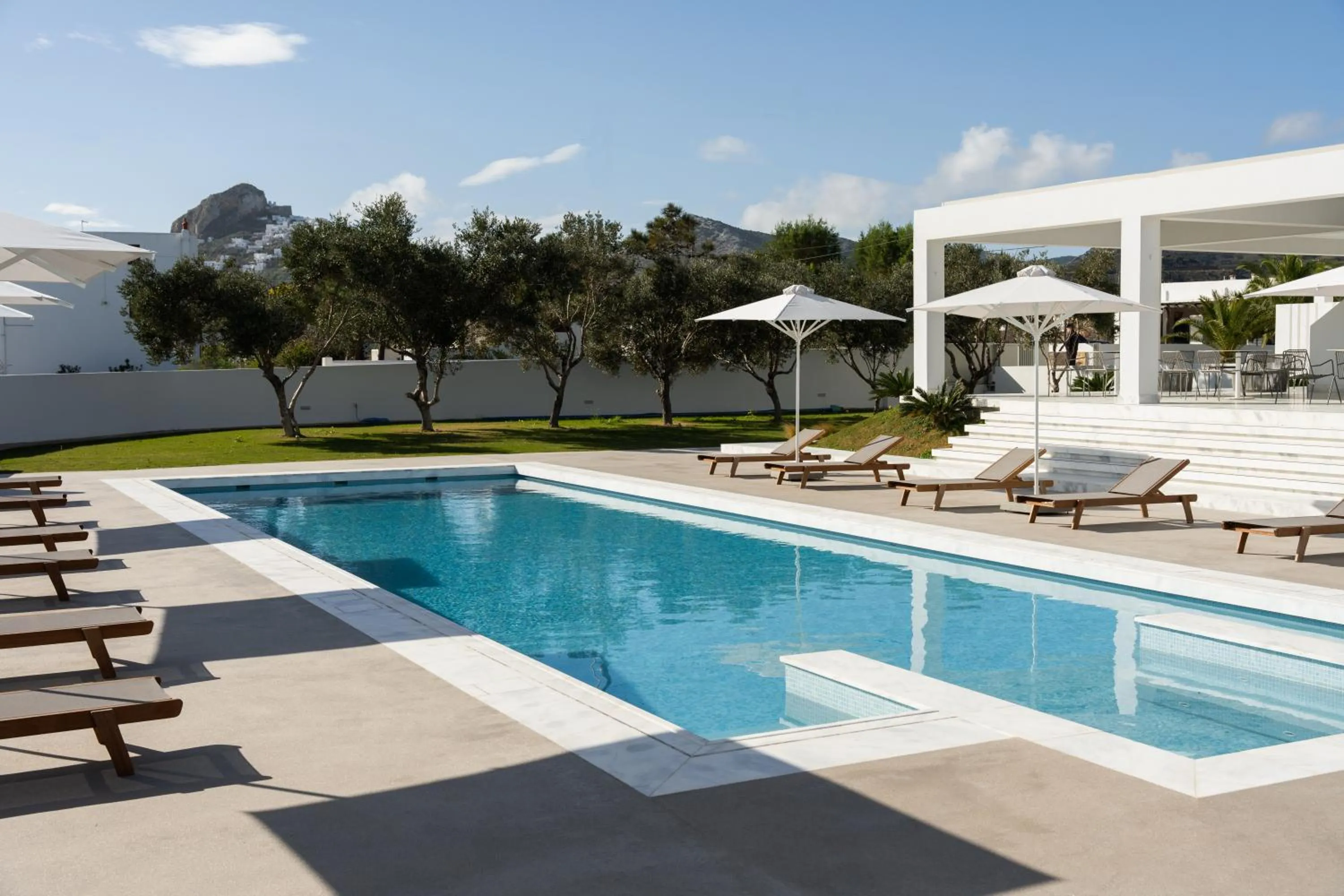 Pool view in Tzanis Resort Skyros
