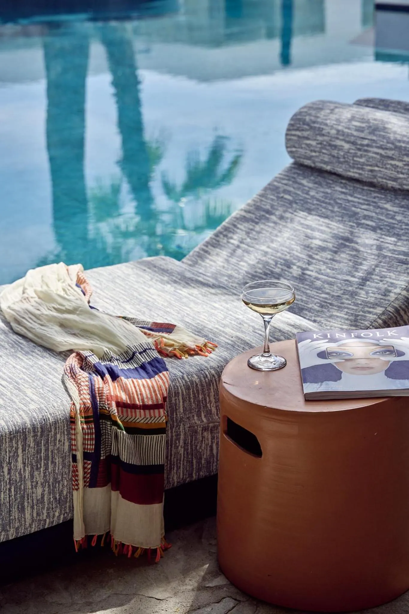 sunbed in Mykonos Theoxenia, a Member of Design Hotels