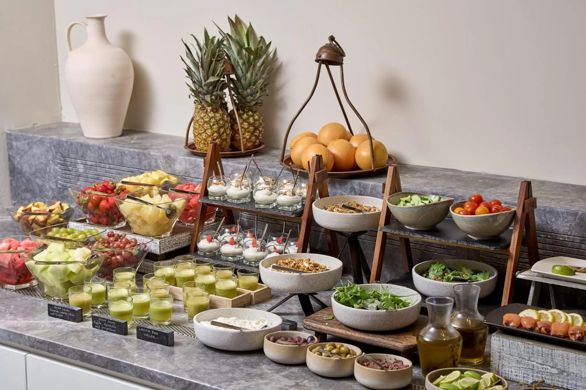 Buffet breakfast in Mykonos Theoxenia, a Member of Design Hotels