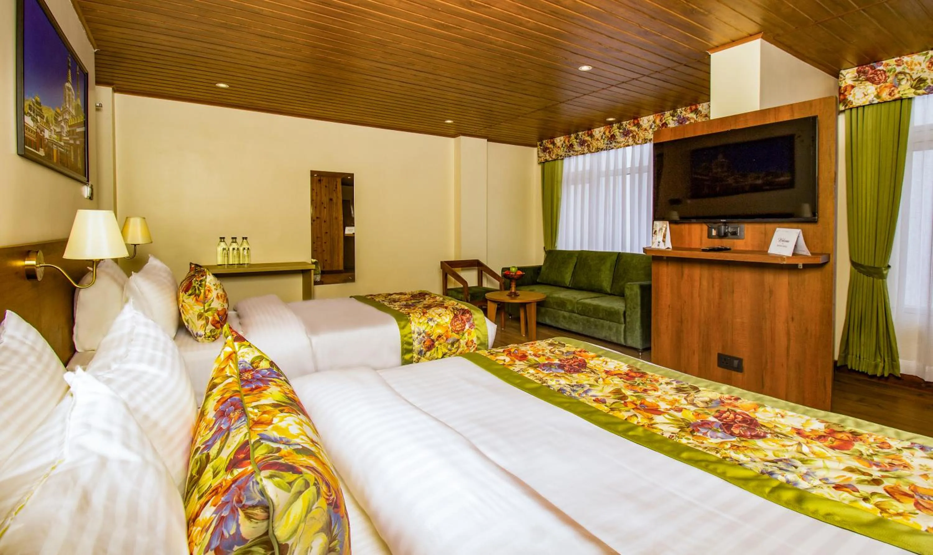 Bed in Mount Lungta Boutique Hotel & Spa