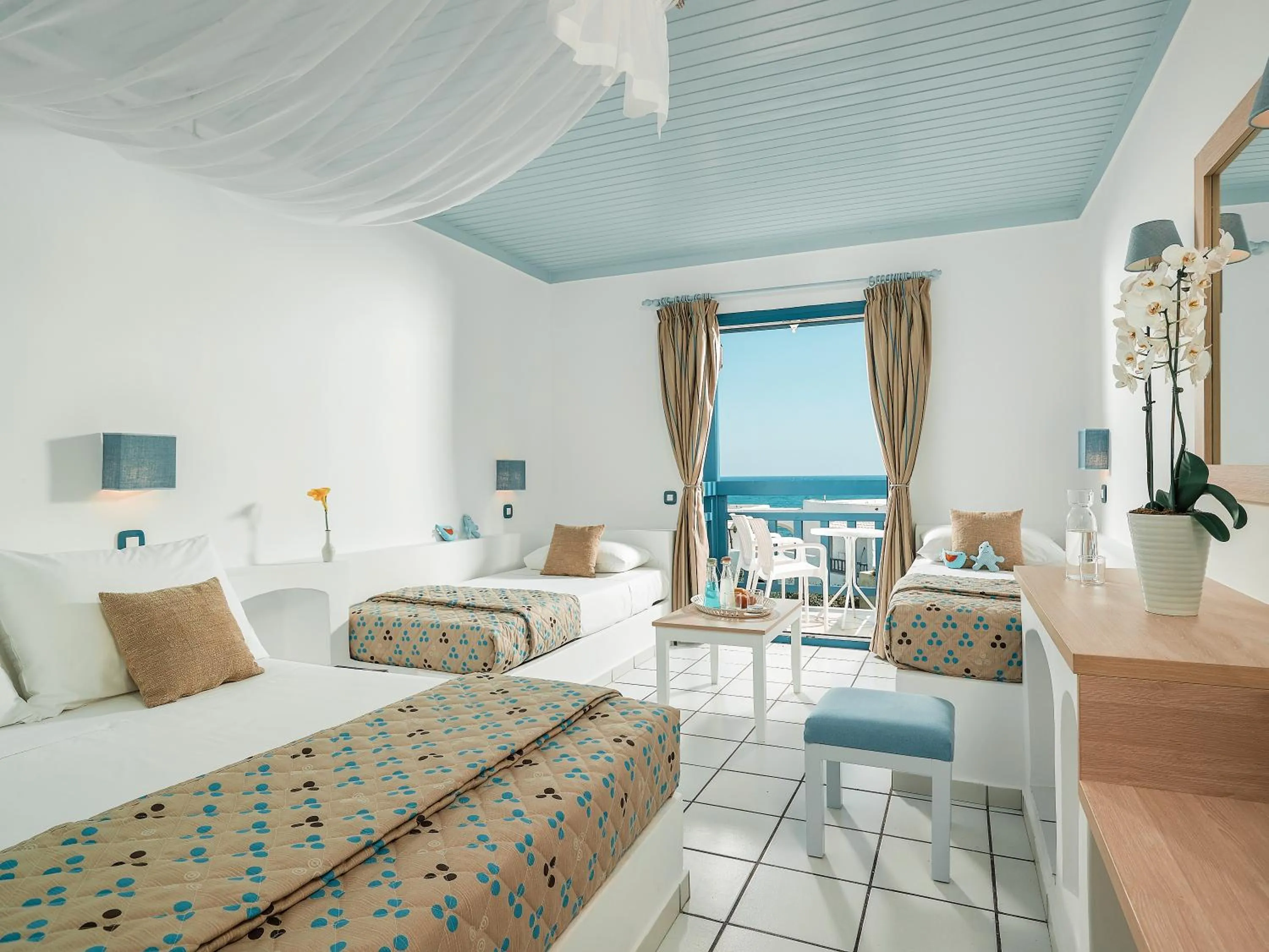 Photo of the whole room, Bed in Canvas by Mitsis Cretan Village