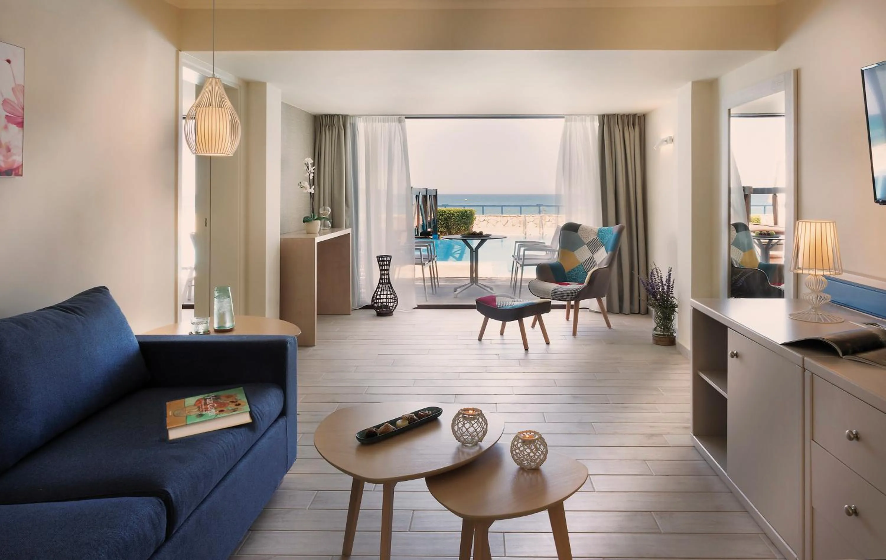 Seating area in Aldemar Olympian Village