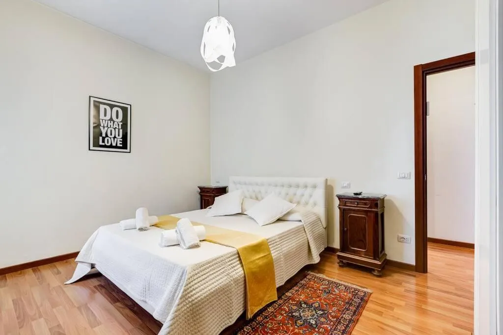 Bedroom, Bed in Exclusive Apartment in Eur Lake