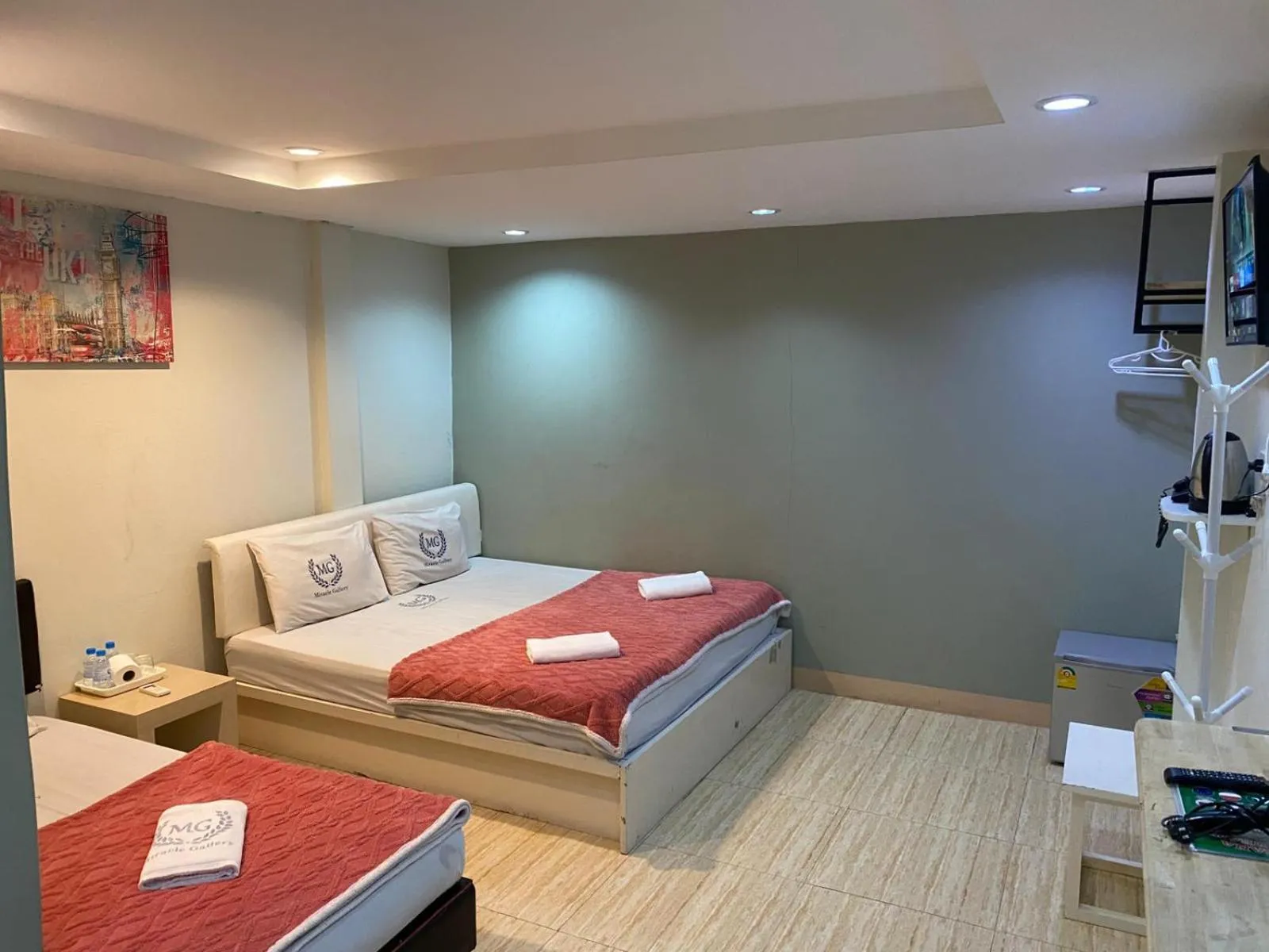 Bed in Miracle Gallery Hotel