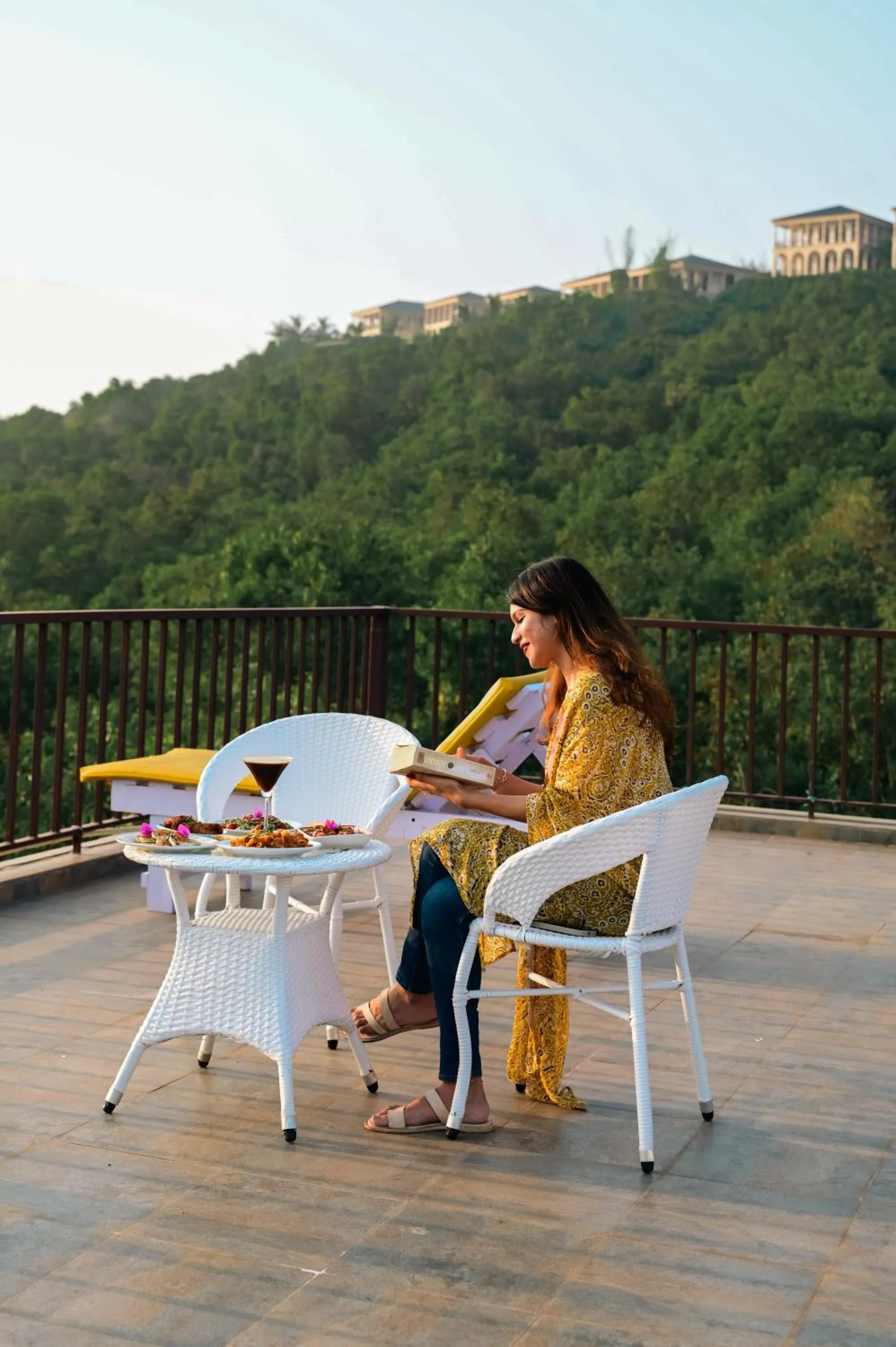 Balcony/Terrace in Locomo Boutique, Morjim - Cozy tropical stay, near beach