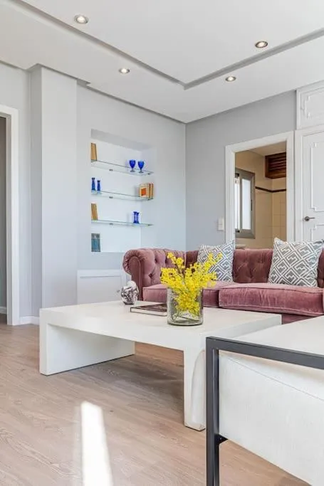 Living room in Apartamento con terraza en Barrio de Salamanca
