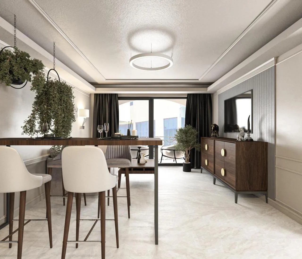 Living room in Grand Orlov Apart Hotel