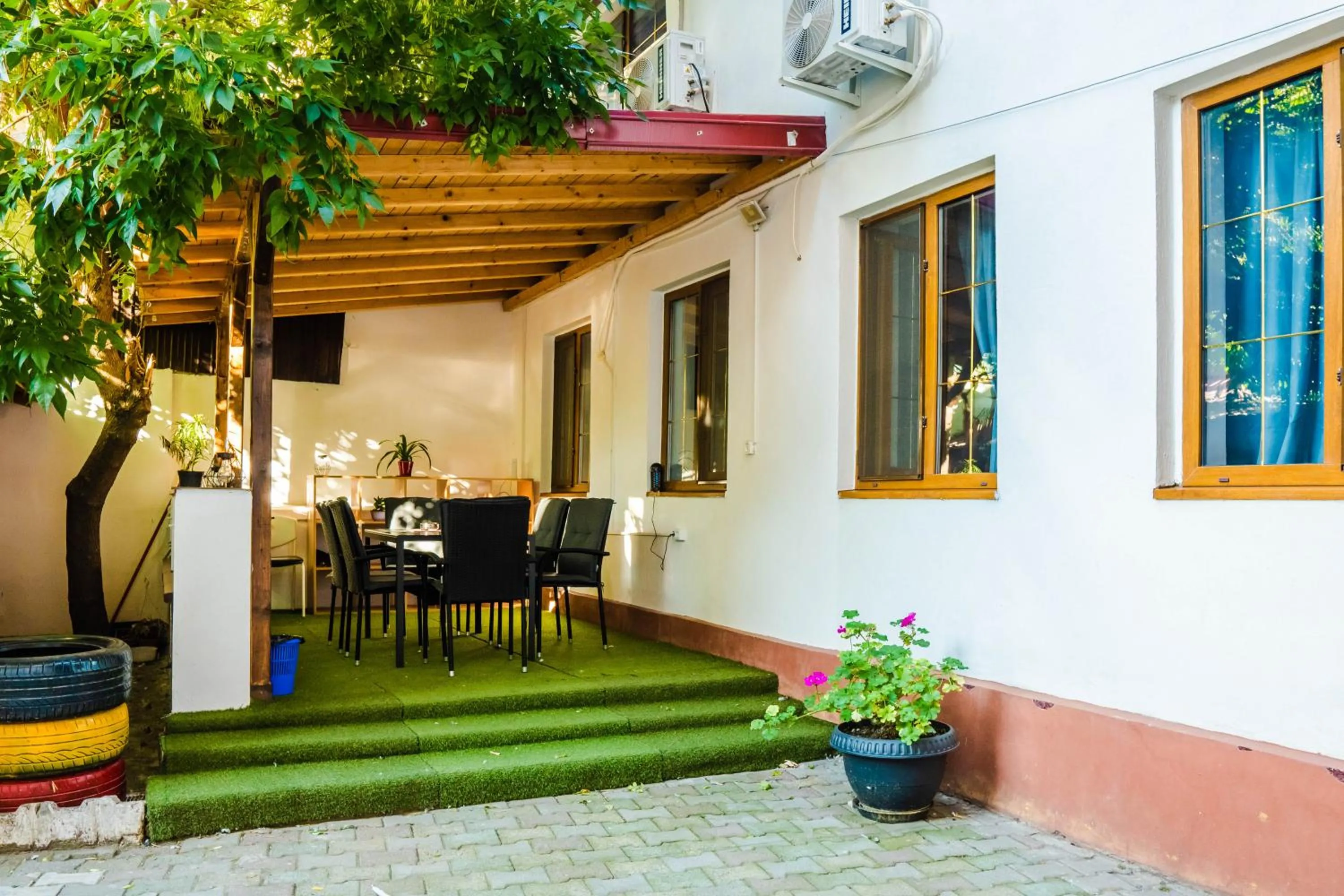 Balcony/Terrace in HOSTEL SPORT BUCHAREST