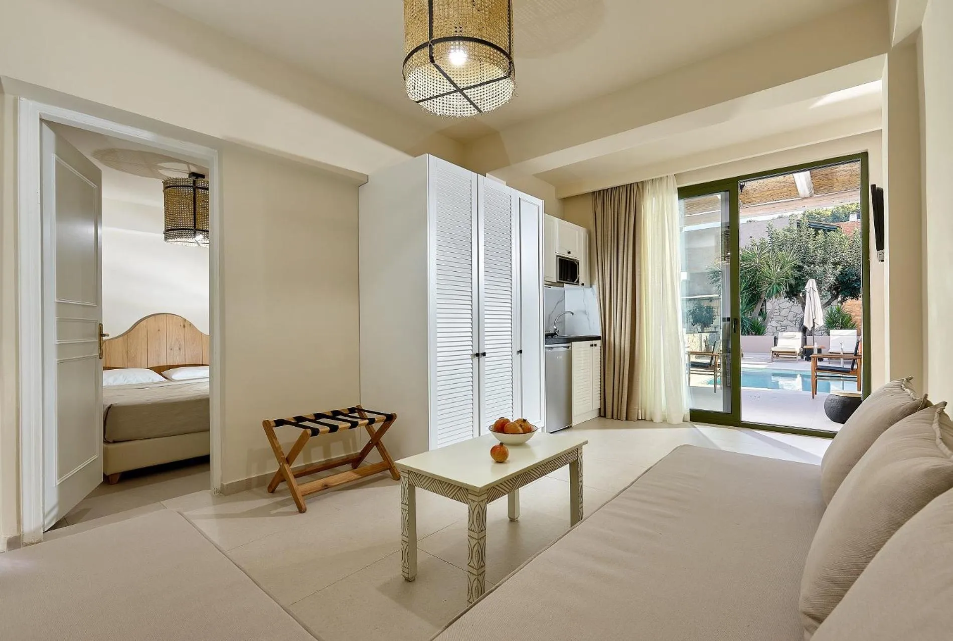 Seating area, Bed in Marni Village