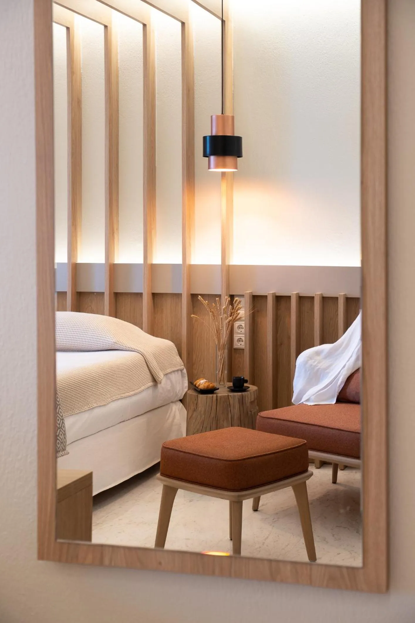 Bed in Bourtzi Hotel