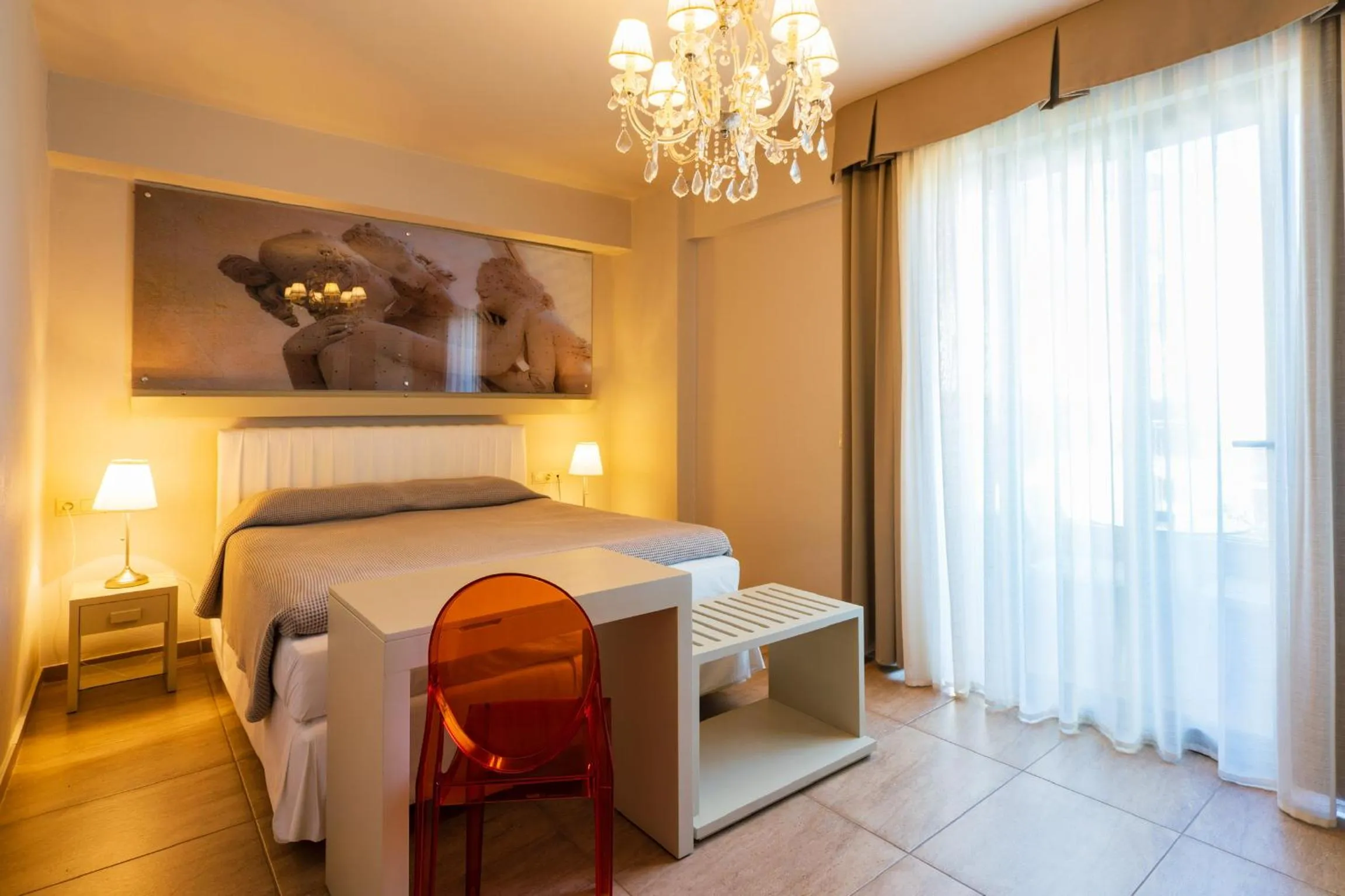 Bed in Bourtzi Hotel