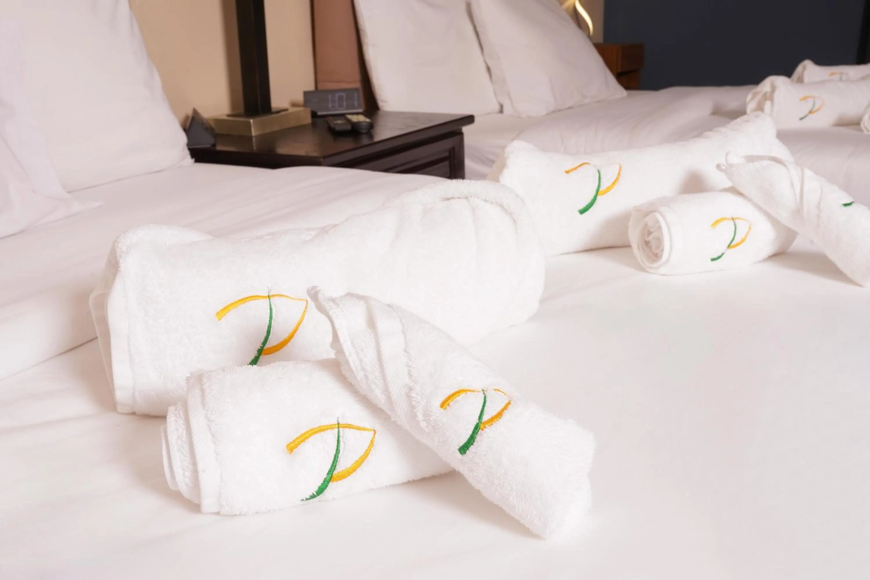 towels, Bed in Parc Rayne