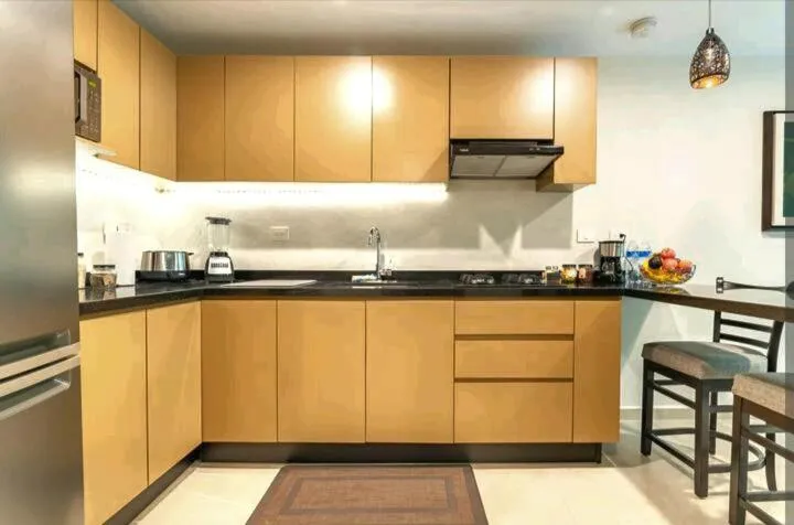 Kitchen or kitchenette in Departamento Céntrico y Moderno en Cancún.