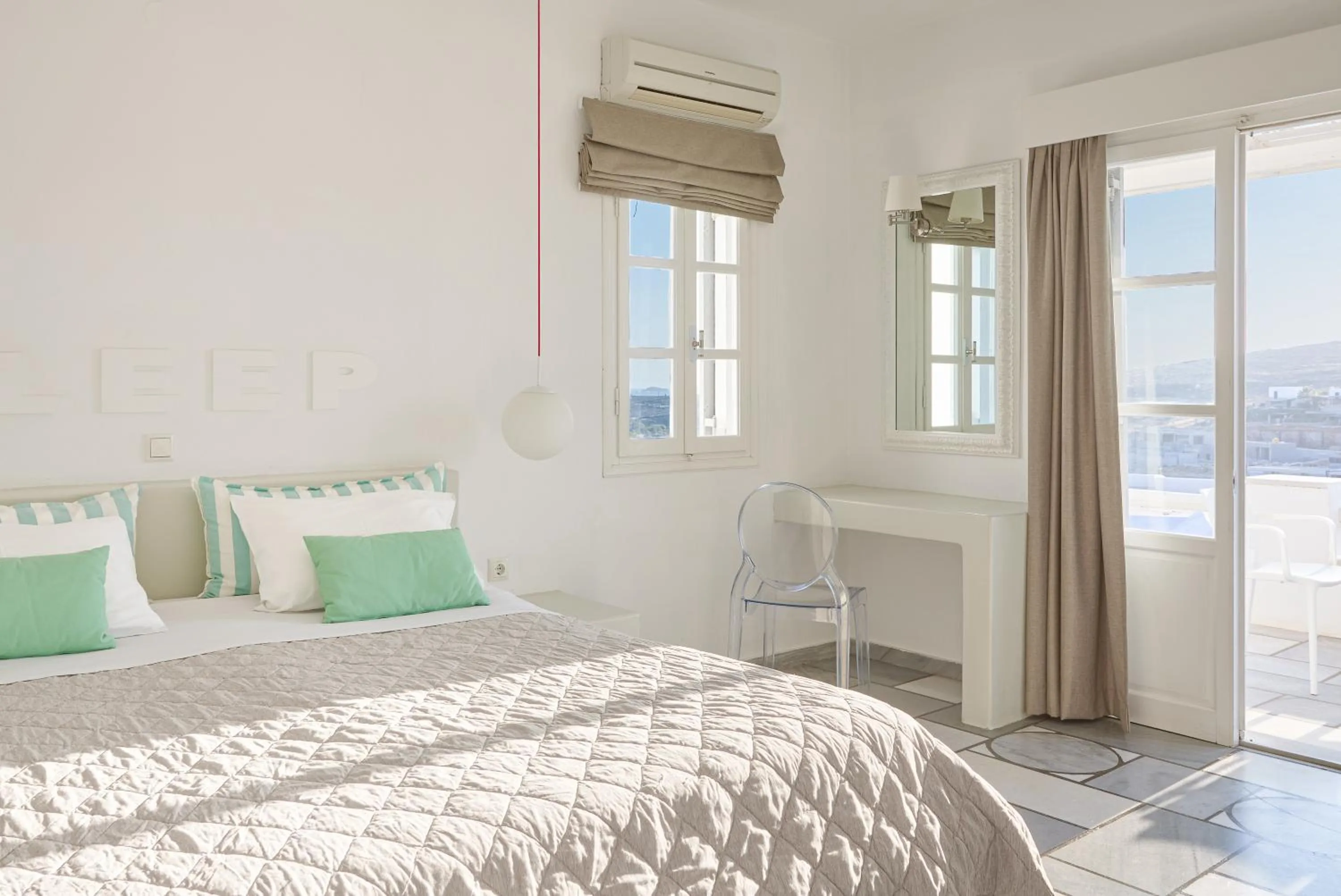 Bedroom, Bed in Paros Agnanti Resort & Spa