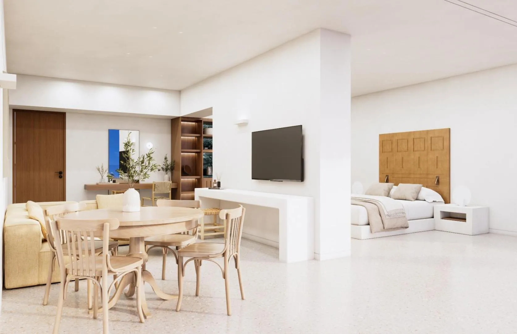 Living room in Tinos Beach Hotel