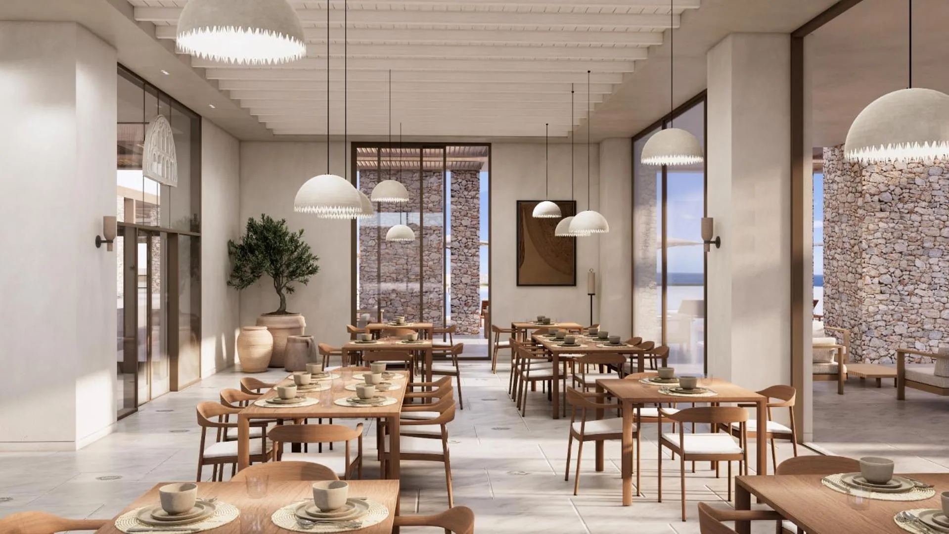 Restaurant/places to eat in Tinos Beach Hotel