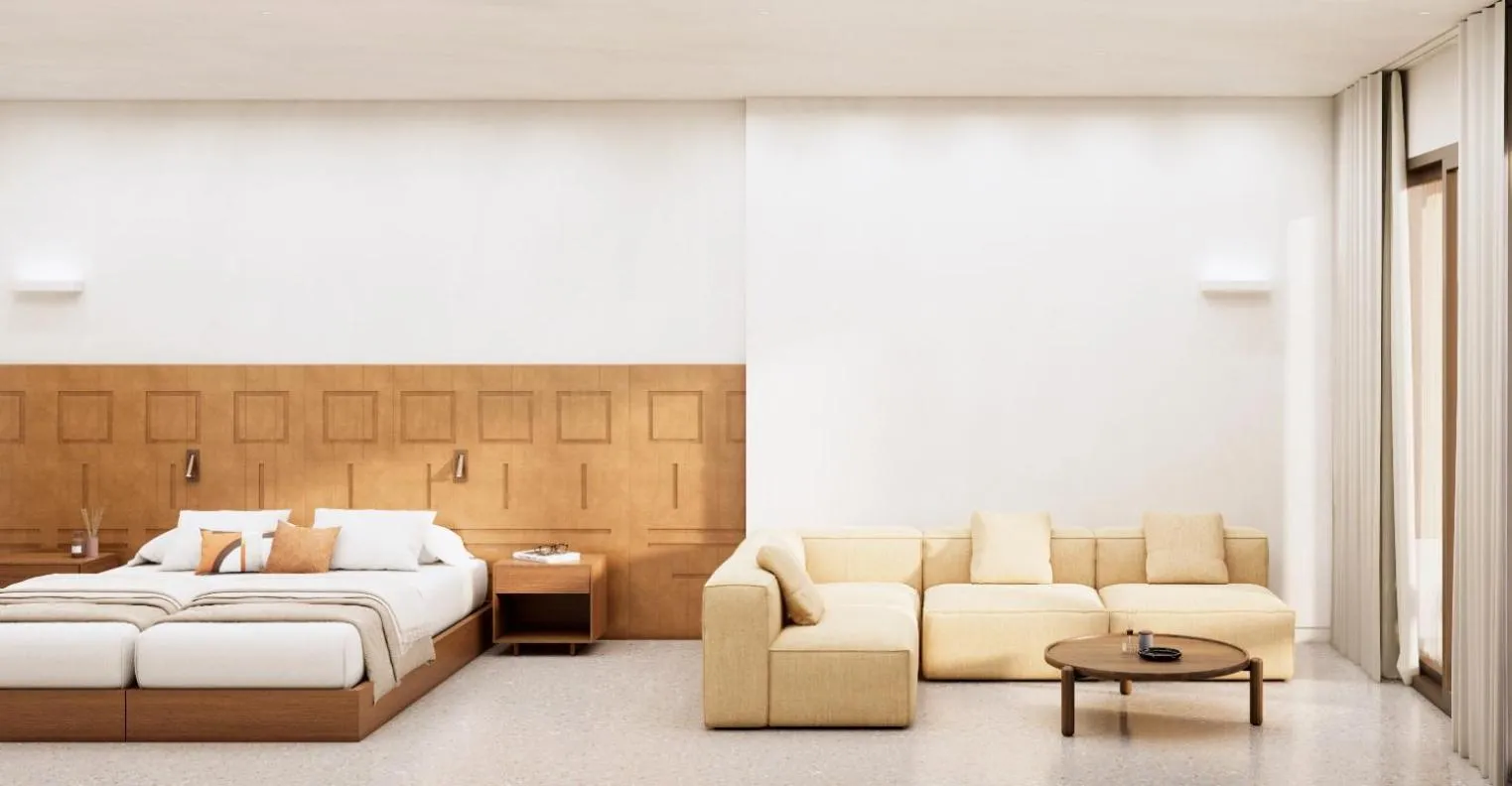 Bedroom, Bed in Tinos Beach Hotel