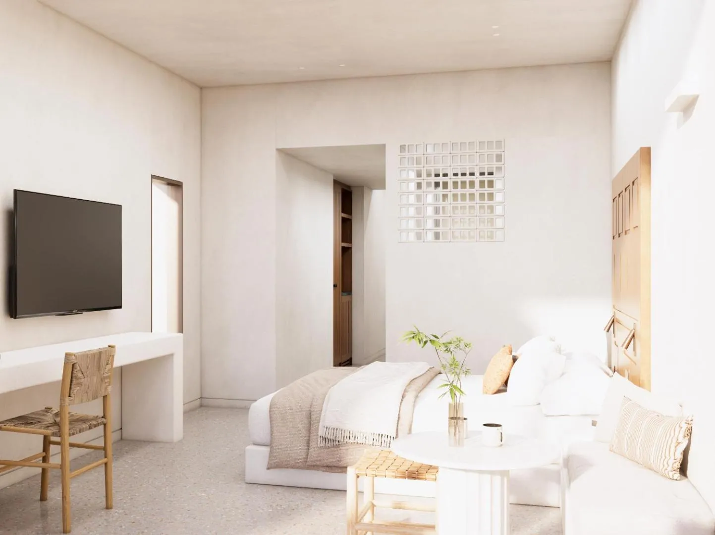 Bedroom in Tinos Beach Hotel