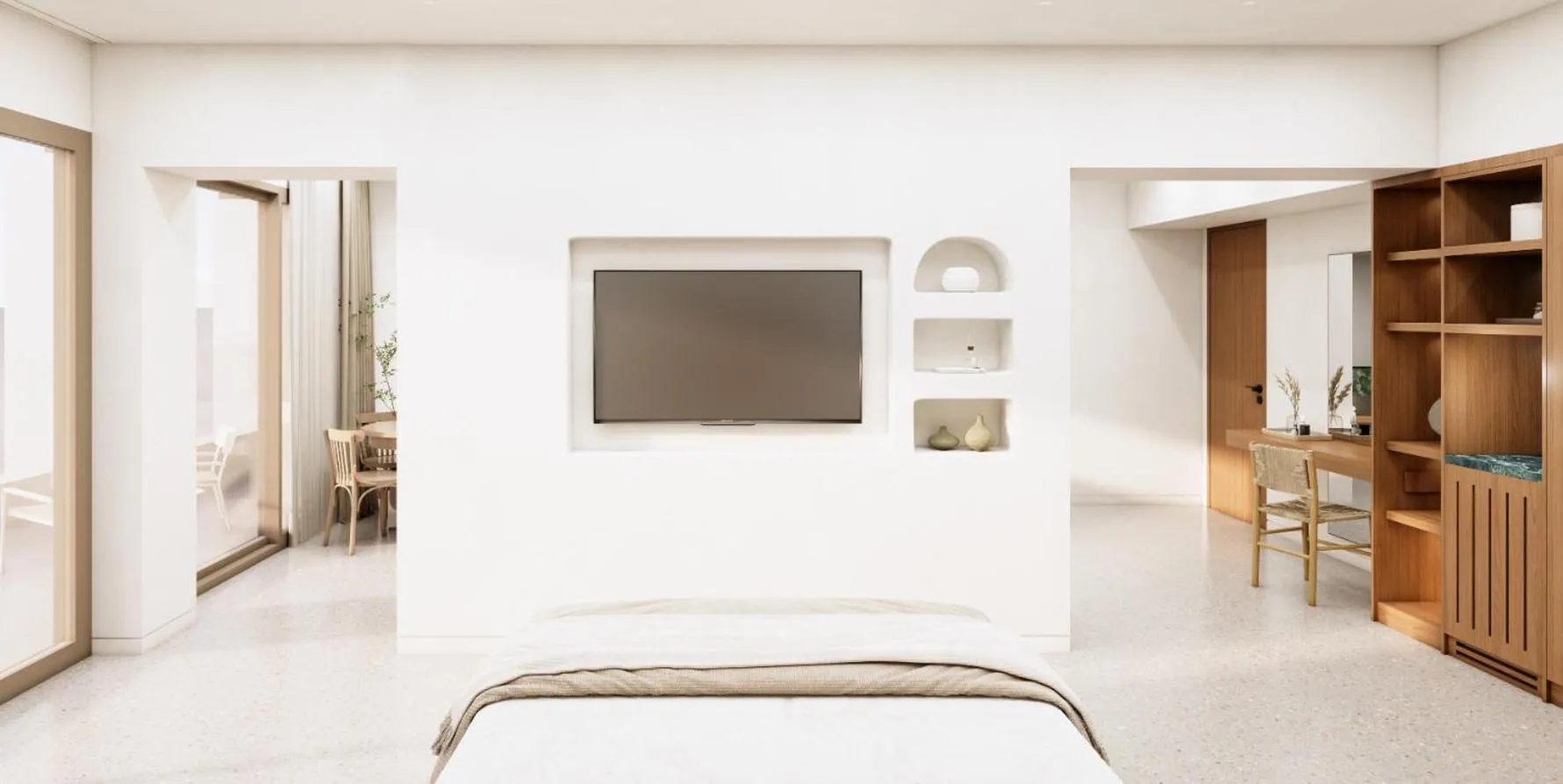 Bedroom in Tinos Beach Hotel