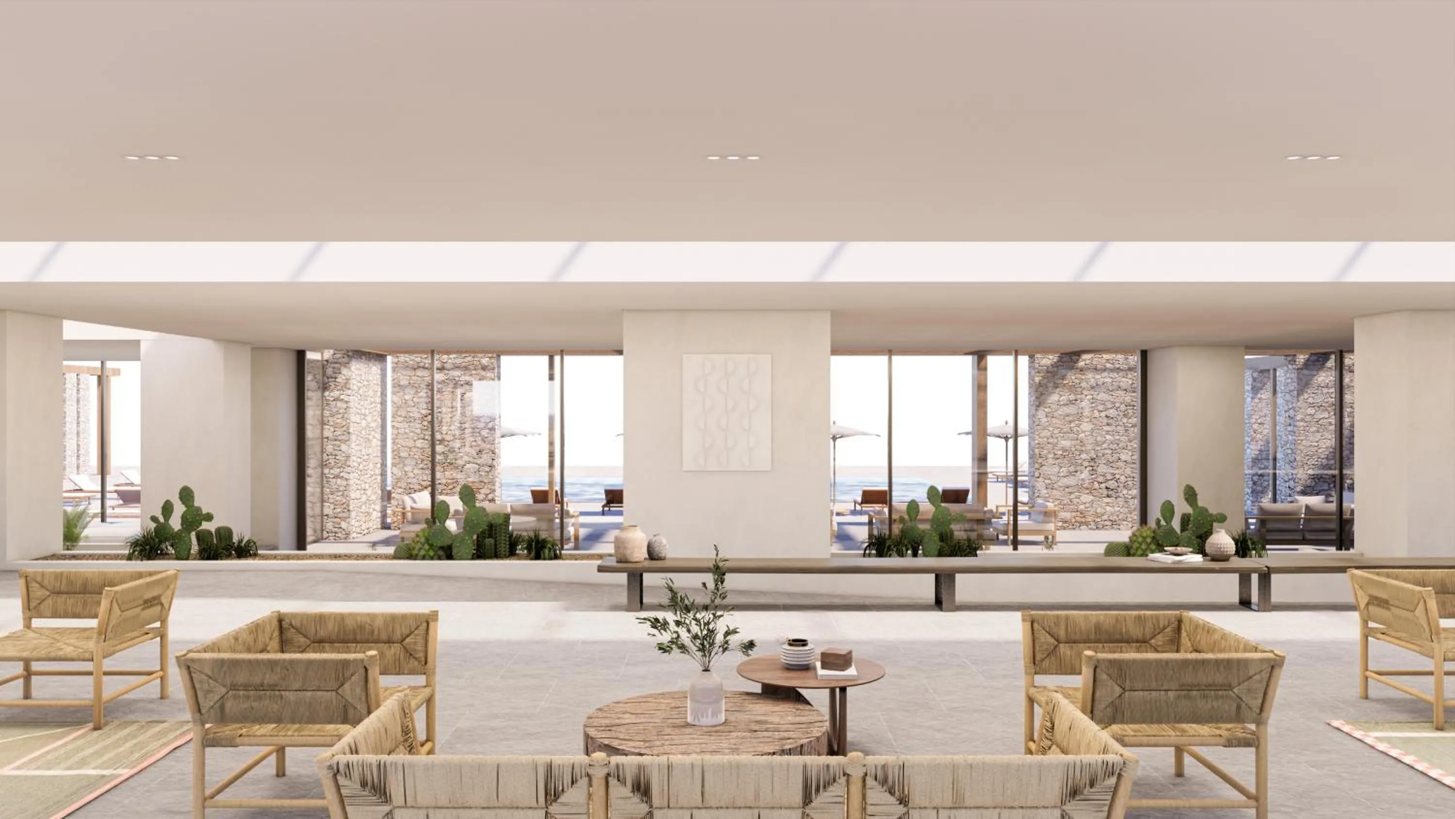Lobby or reception in Tinos Beach Hotel