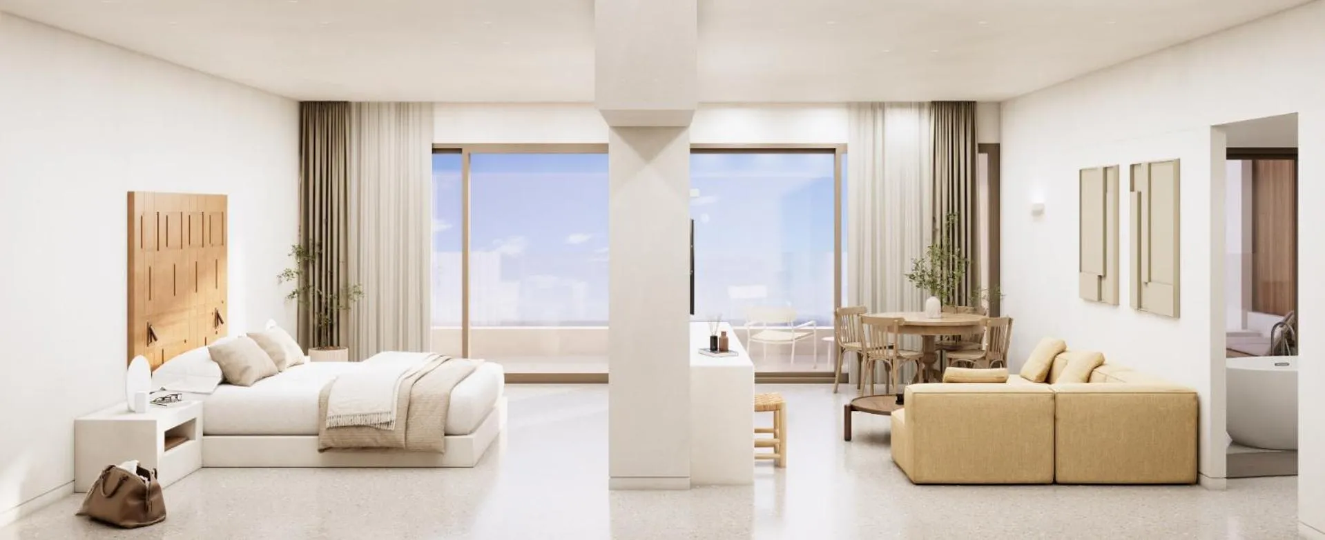 Living room in Tinos Beach Hotel