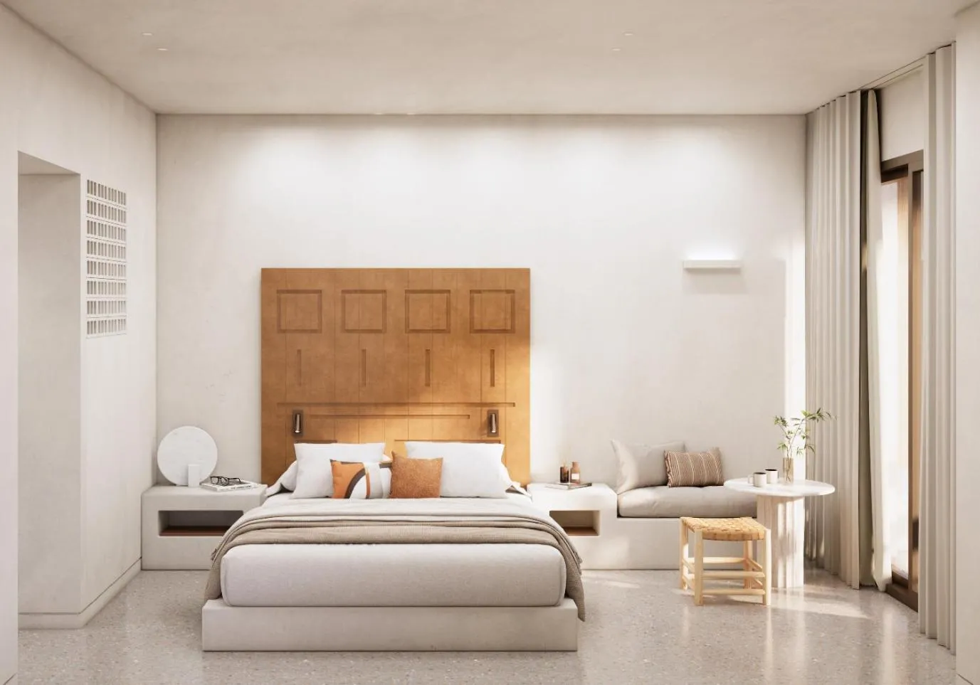 Bedroom, Bed in Tinos Beach Hotel