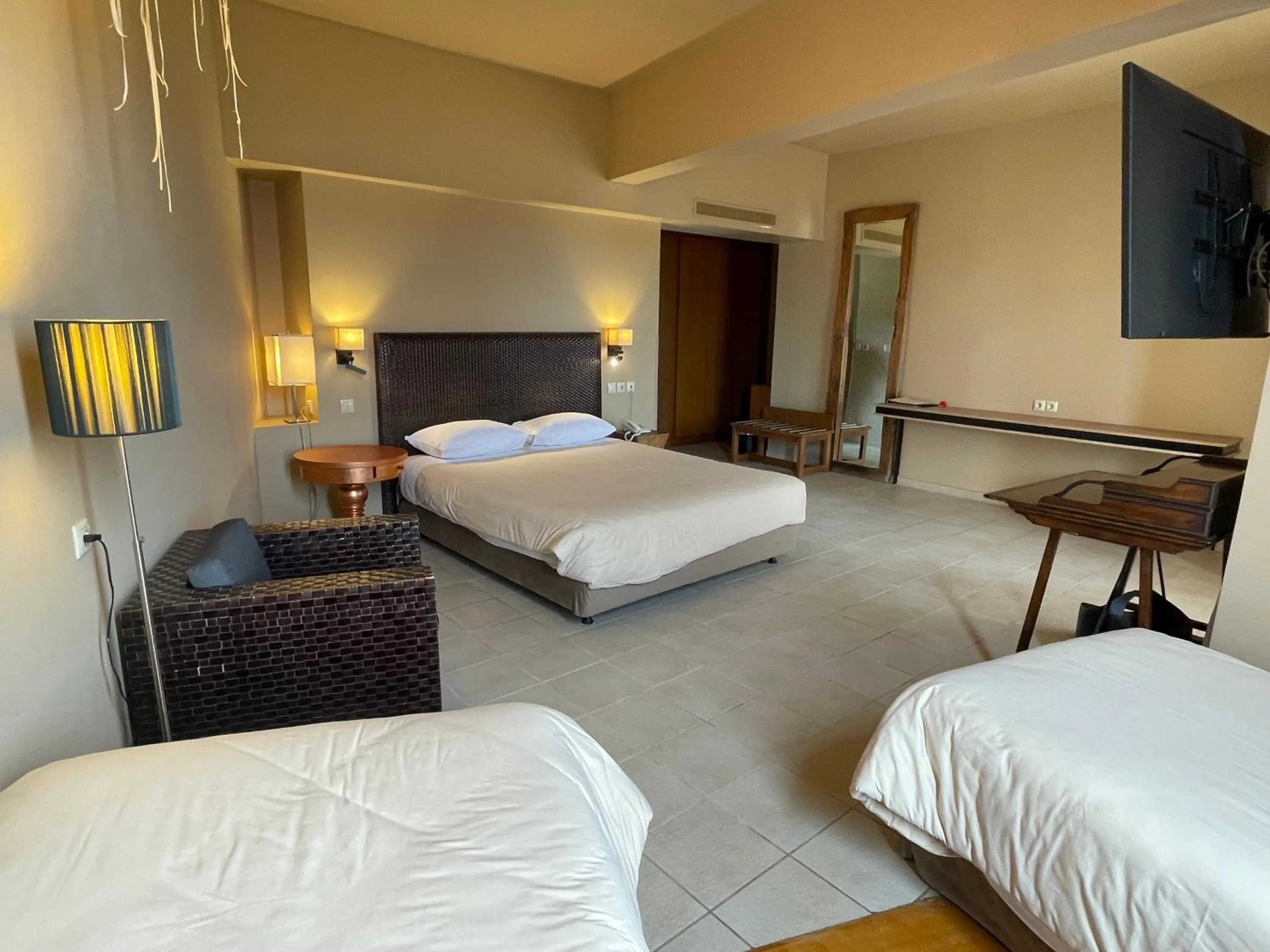 Photo of the whole room, Bed in Aegeon Beach Hotel