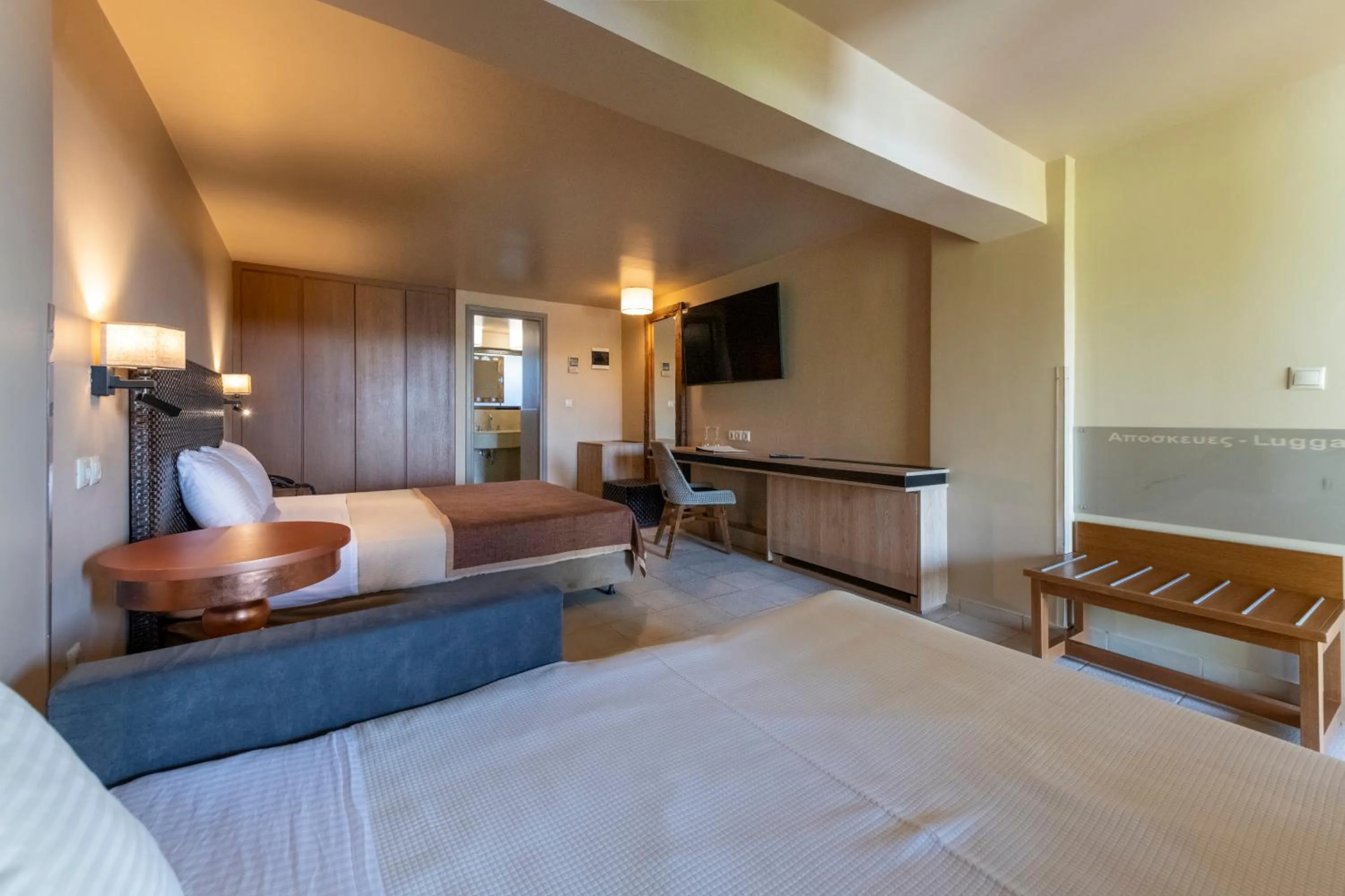 Photo of the whole room, Bed in Aegeon Beach Hotel