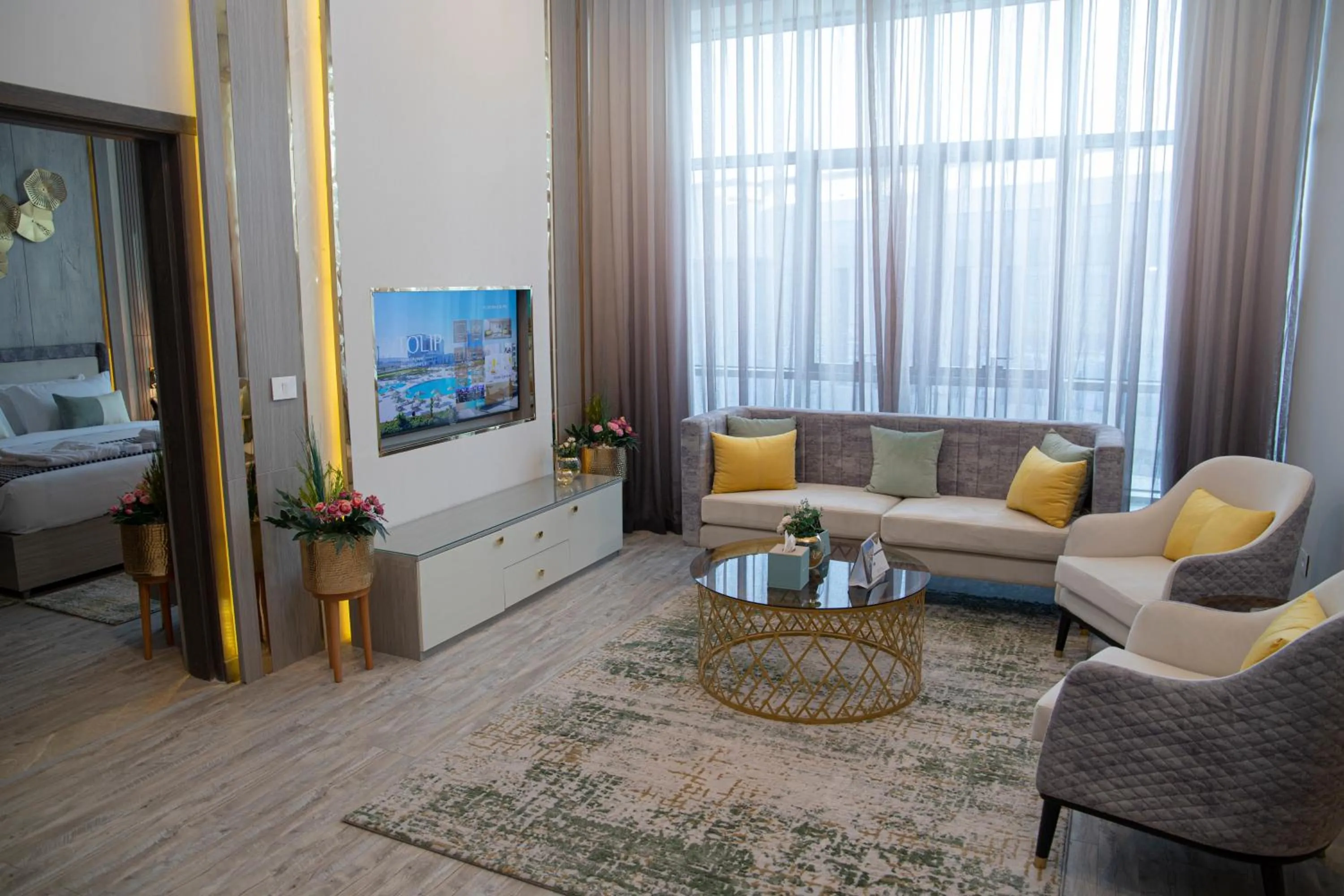 Living room in Tolip Olympic International City