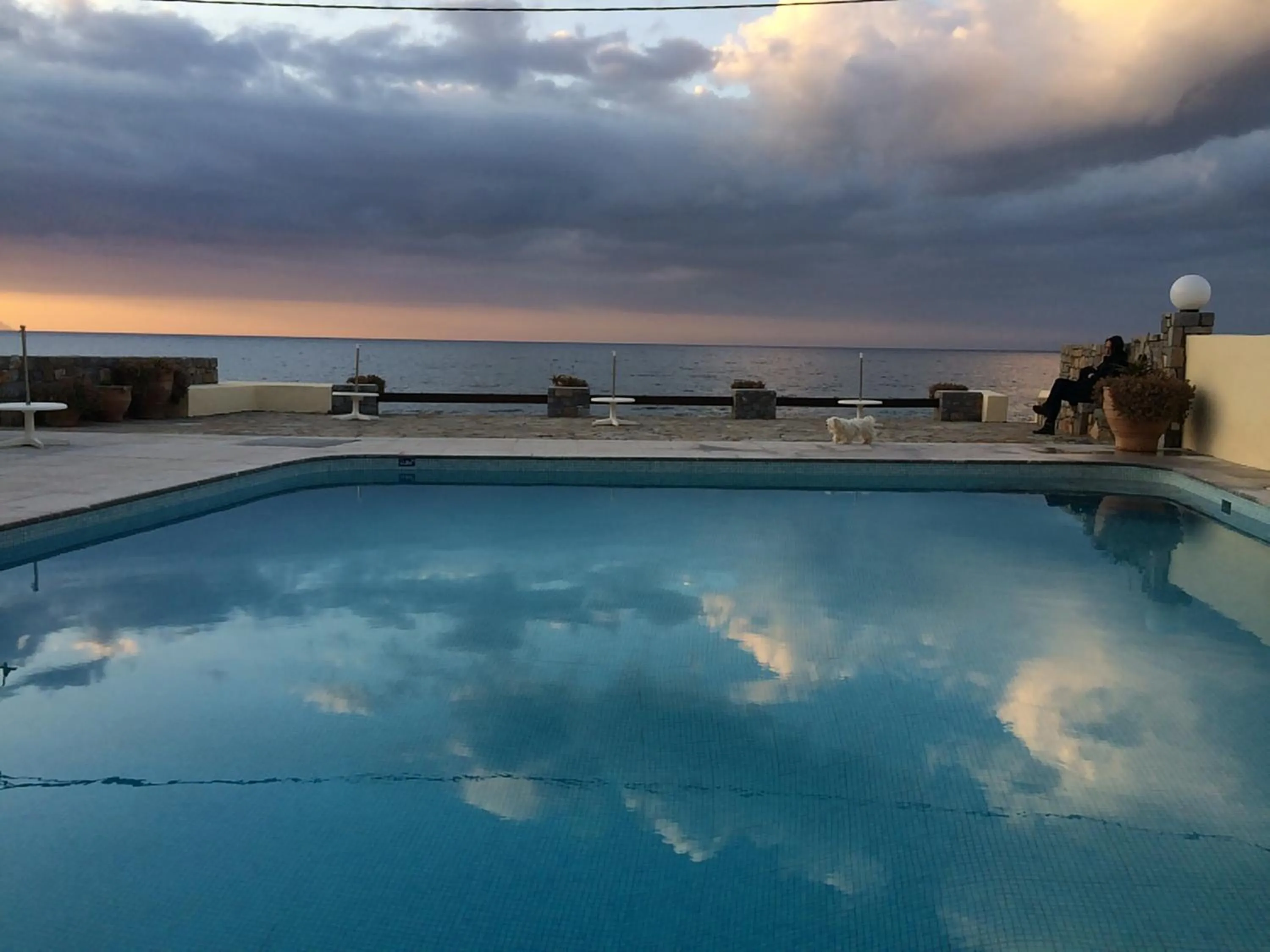 Pool view in Porto Sisi Hotel Apartments