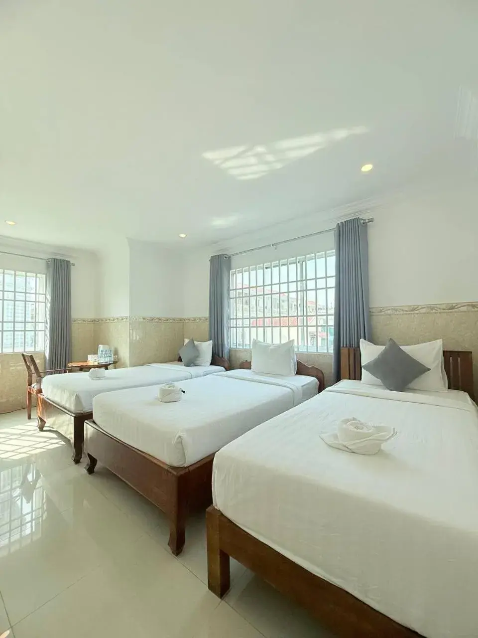 View (from property/room), Bed in White Corner Hotel View (from property/room), Bed in White Corner Hotel