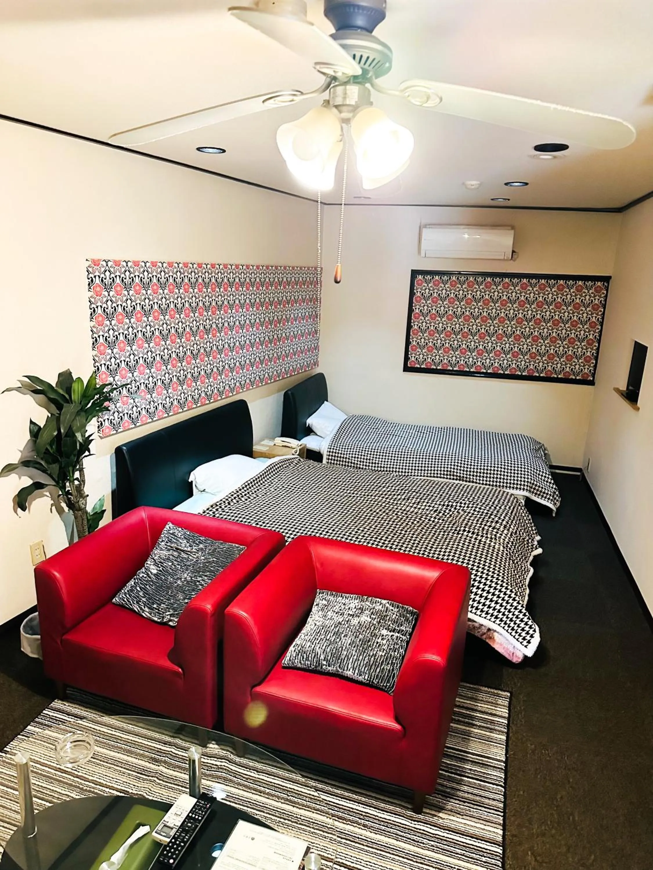 Bed in Hotel Rakusai