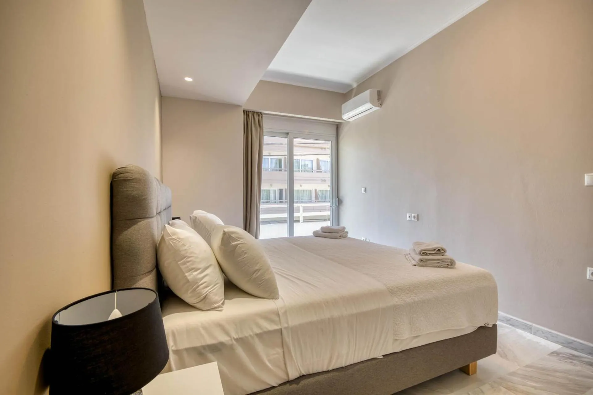 Bed in Rhodes Island Elli Beach Apartments