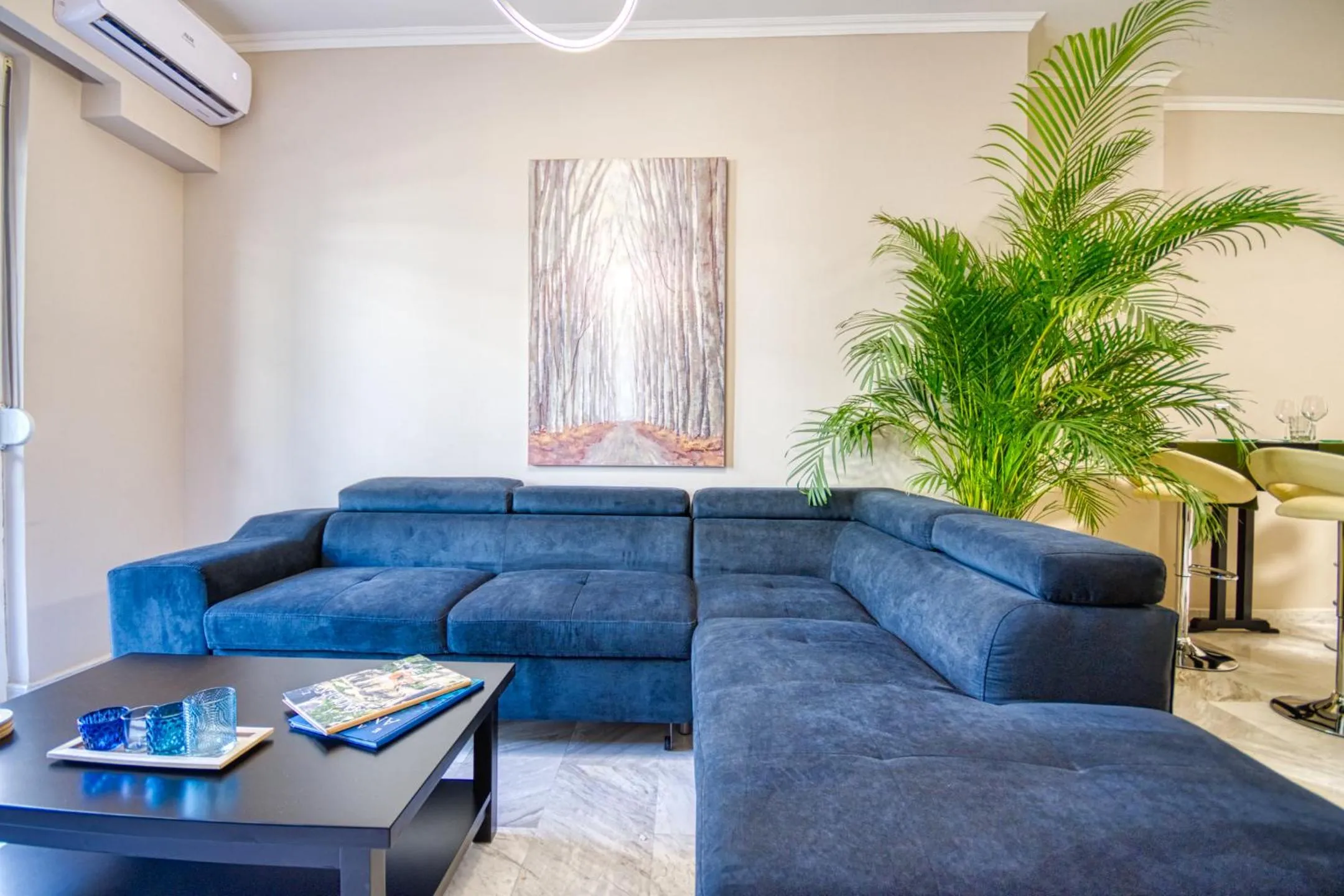 Living room in Rhodes Island Elli Beach Apartments